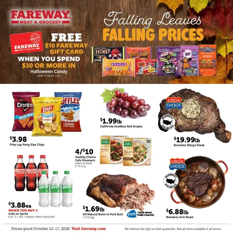 Weekly ad Falling Leaves FALLING PRICES from October 12 to October 17 2026 - Page 1