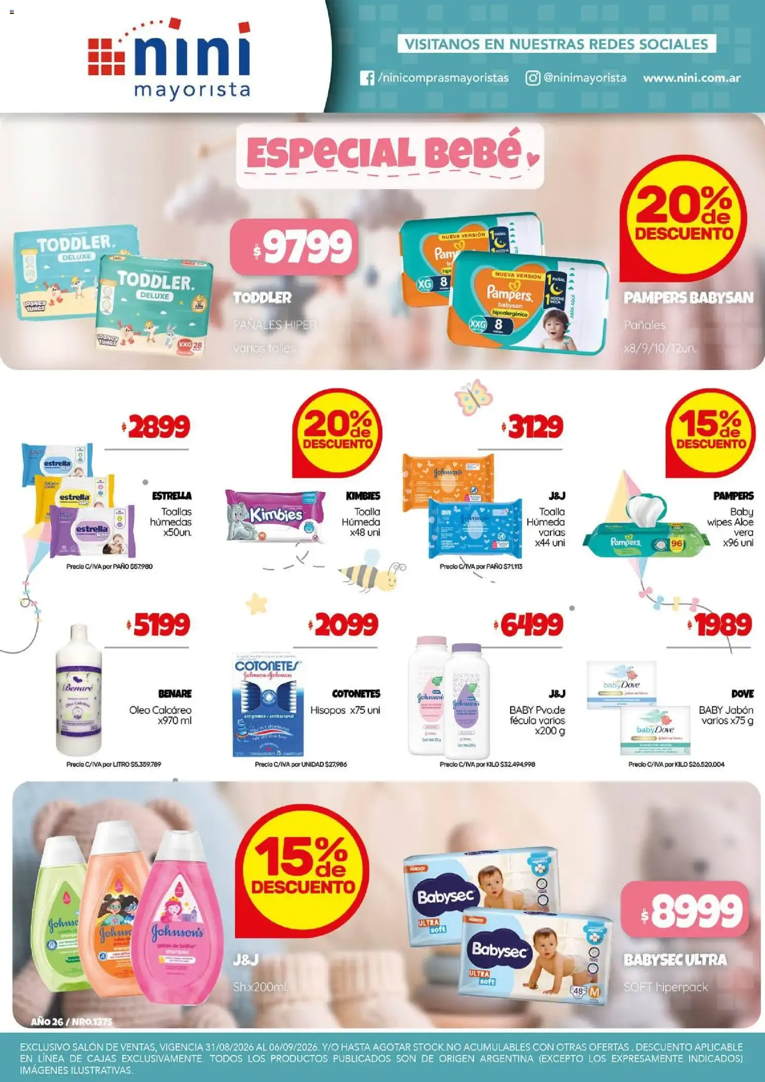 Ofertas de NINI Mayorista catálogo del 31/08/2026 - 06/09/2026 31 de agosto al 6 de septiembre 2026 - Página 6 del catálogo