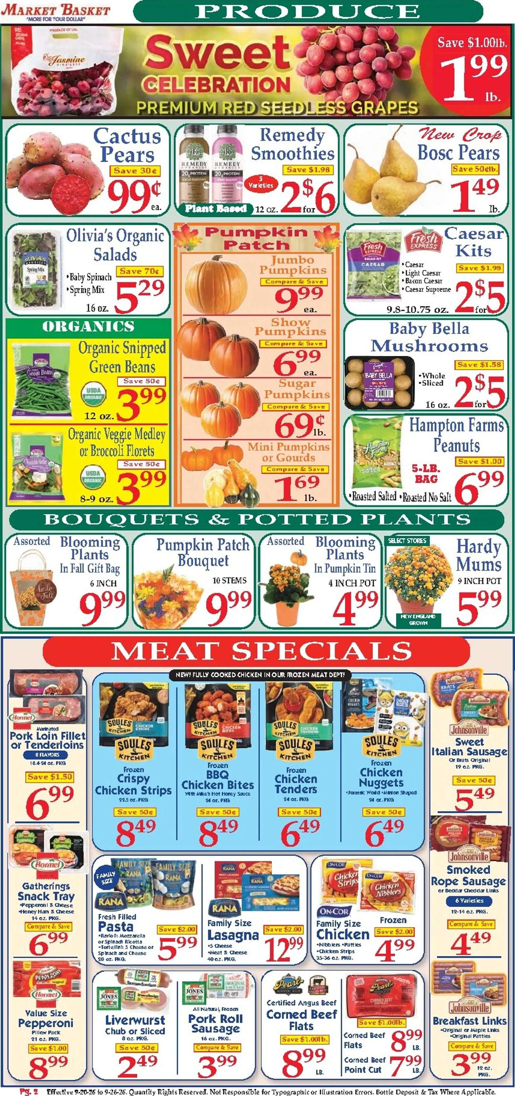 Weekly ad Current Market Basket leaflet valid from Sunday 09/20/2026 to Saturday 09/26/2026 from September 20 to September 26 2026 - Page 2