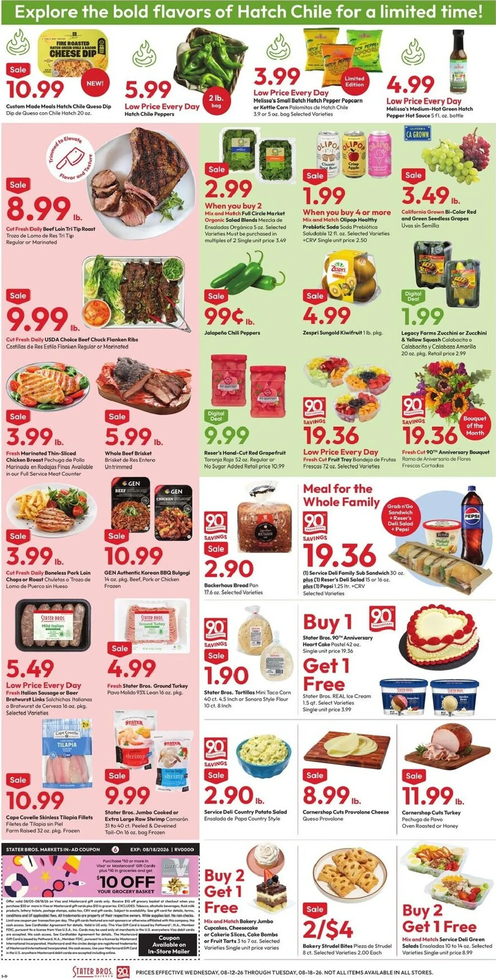 Weekly ad Stater Bros. Markets - 90 Years at the Heart of SoCal from August 12 to August 18 2026 - Page 5
