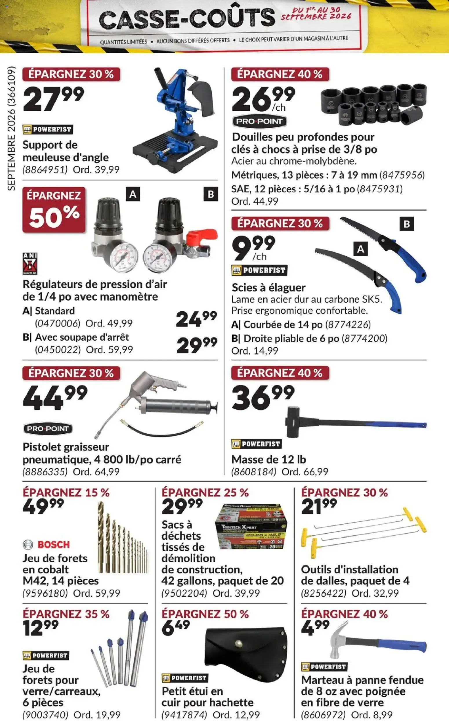 Princess Auto Casse-Coûts from September 1 to September 30 2026 - flyer page 2