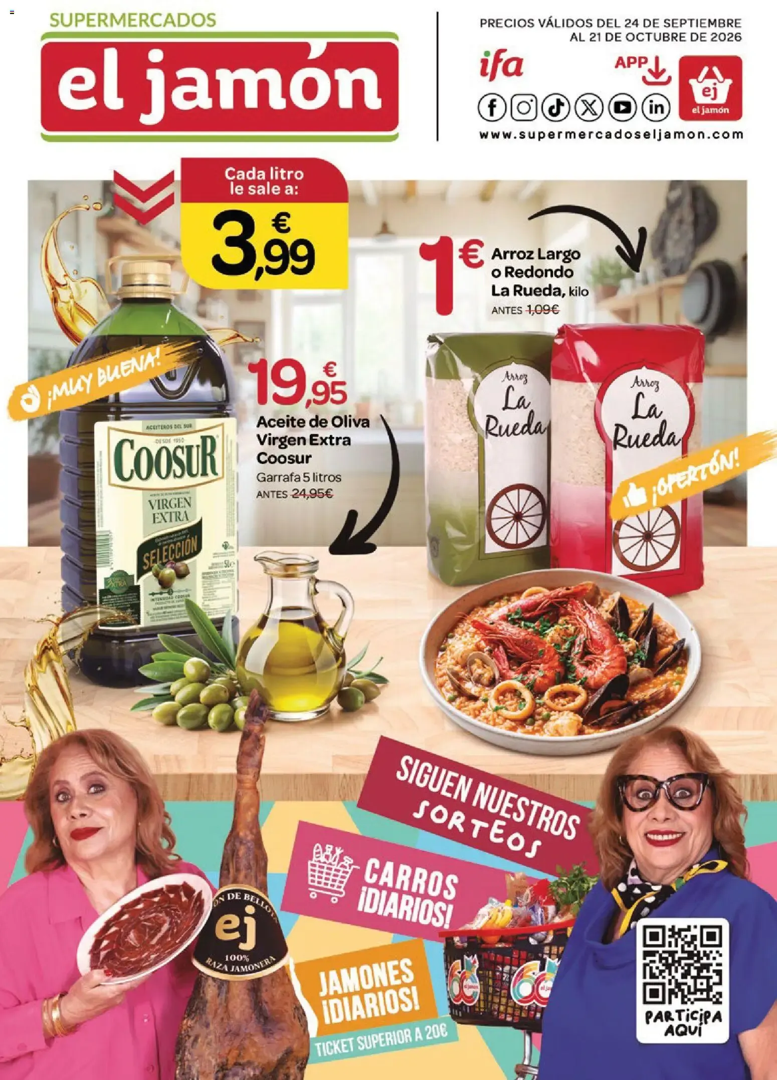 Catálogo de Supermercados El Jamón folleto 24/09/2026 - 21/10/2026 24 de septiembre al 21 de octubre 2026 - Página 1