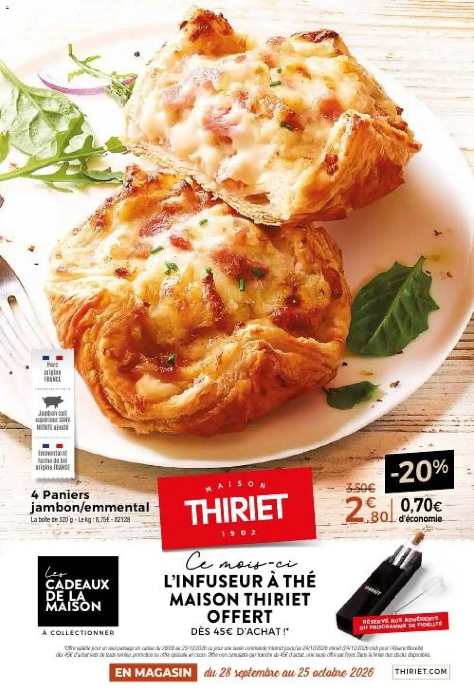 Thiriet catalogue à partir du 28/09/2026 - promo en ligne du 28 septembre au 25 octobre 2026 - Catalogue page 1