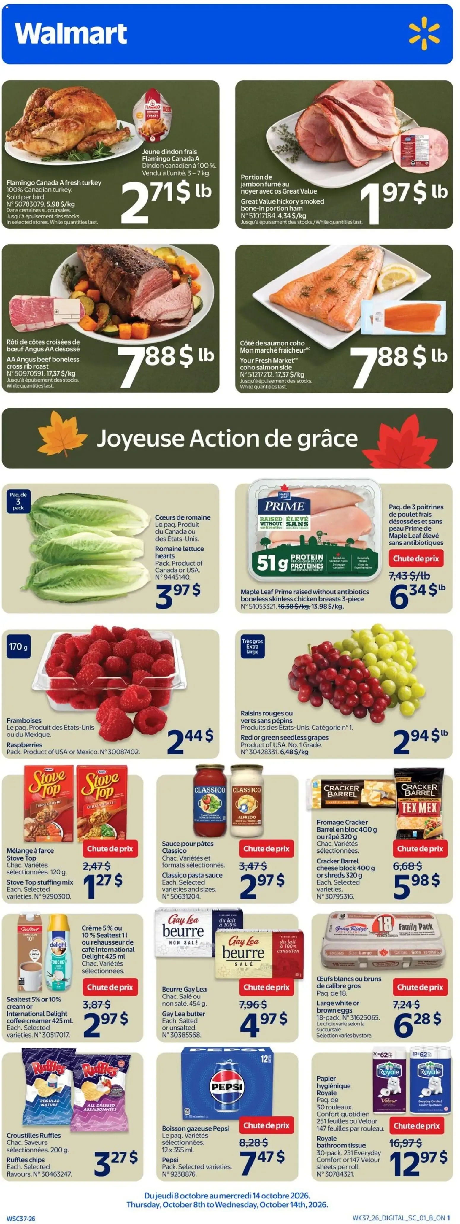 Walmart circulaire from Oct 8, 2026 > weekly specials & deals from October 8 to October 14 2026 - flyer page 1