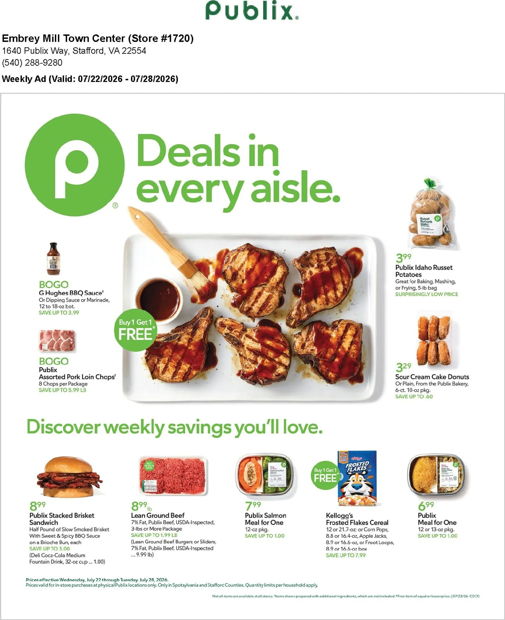 Current Publix leaflet valid from Wednesday 07/22/2026 to Tuesday 07/28/2026