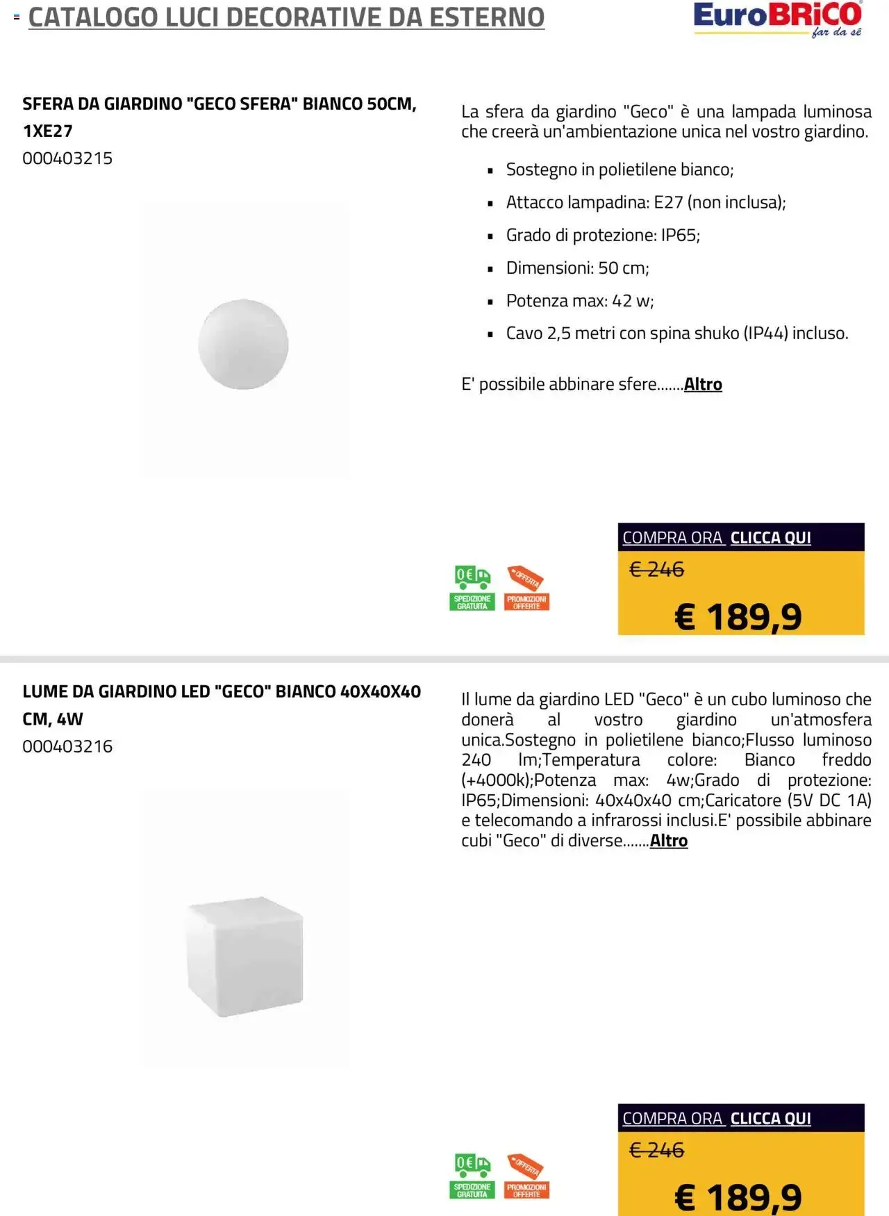 Eurobrico - Catalogo Luci Decorative da Esterno da 1 gennaio a 31 dicembre di 2025 - Pagina del volantino 7