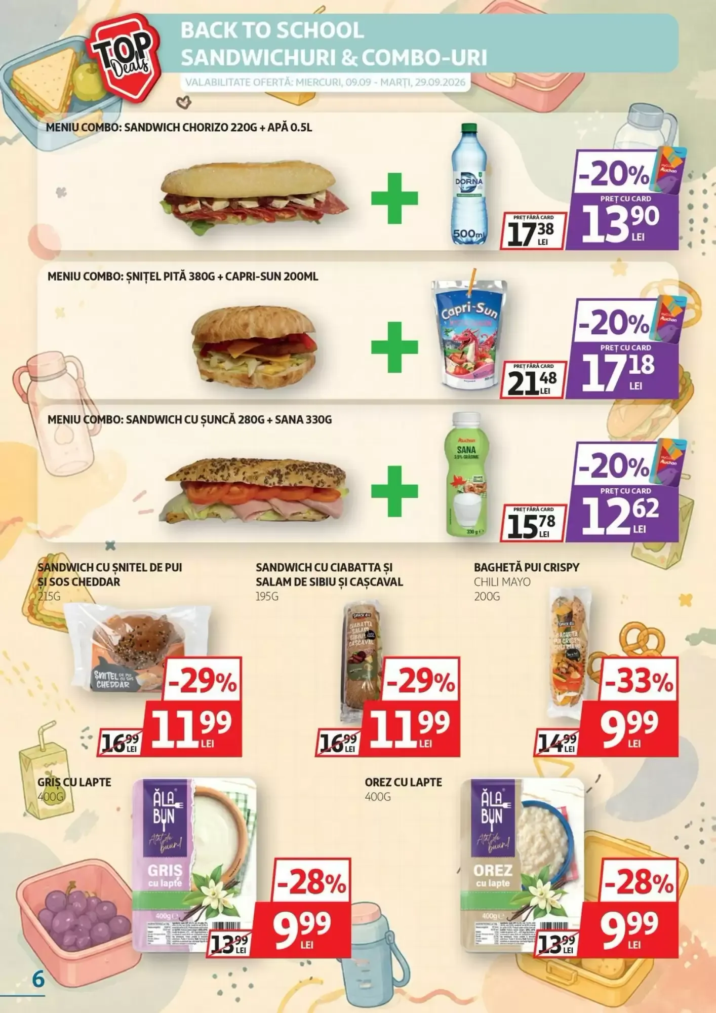 Catalog Catalog Auchan de la 9 septembrie până la 29 septembrie 2026 - Revista Pagina 6