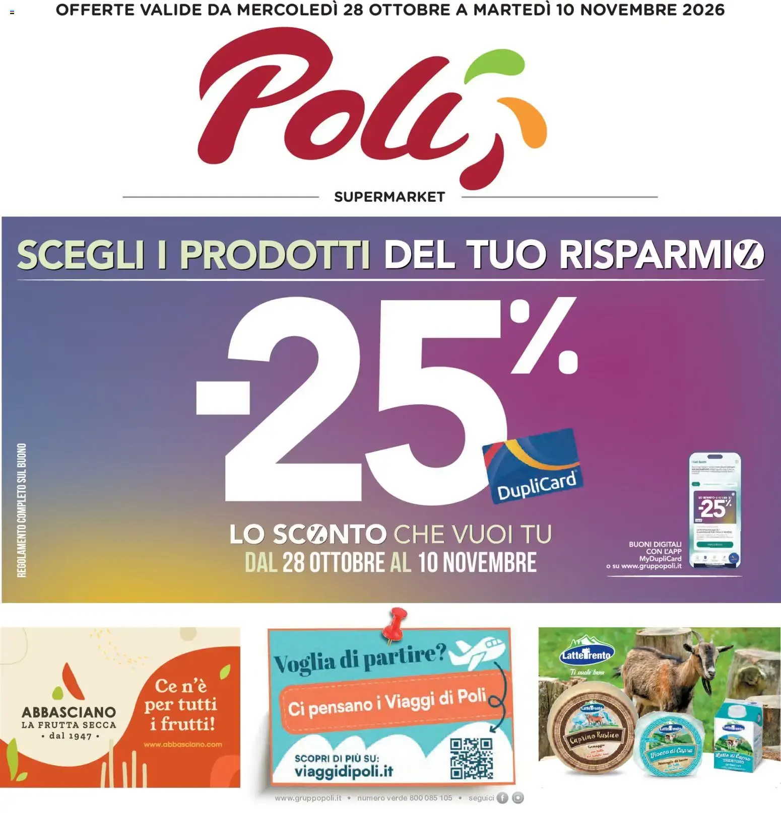 Poli volantino dal 28/10/2026 - online Offerte
