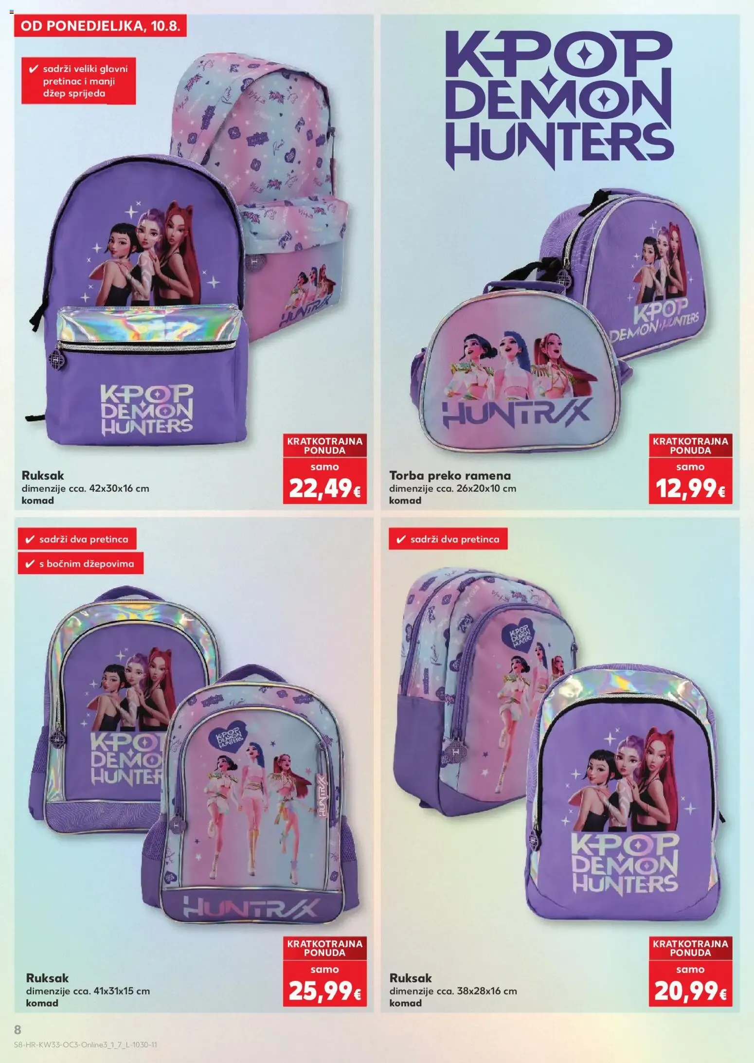 Katalog Kaufland Hura! Počinje škola! (¡Hurra! ¡Empieza el colegio!) od 10. kolovoza do 13. rujna 2026. - Pregled Stranica 8