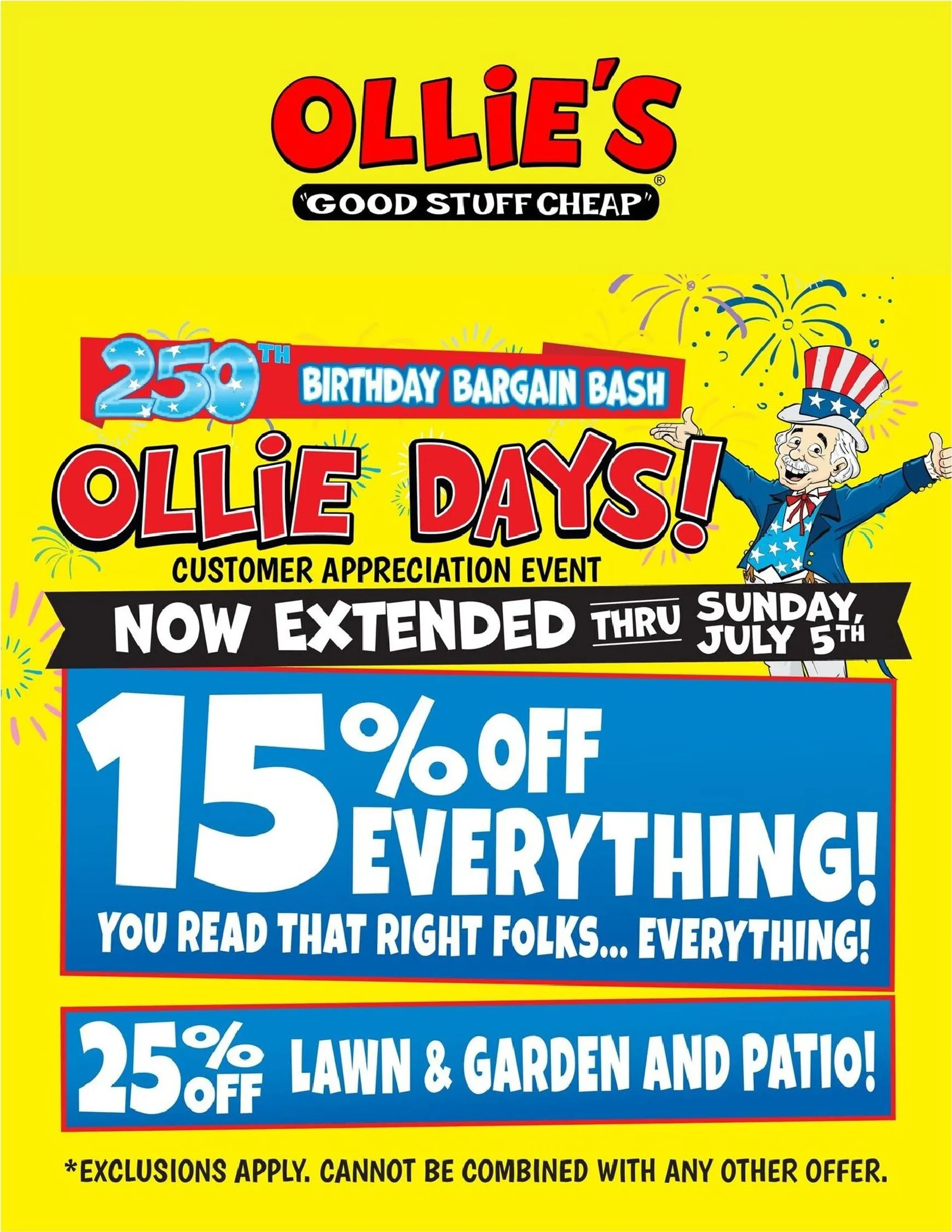 Weekly ad Ollie Days! 25th Birthday Bargain Bash from July 1 to July 5 2026 - Page 1