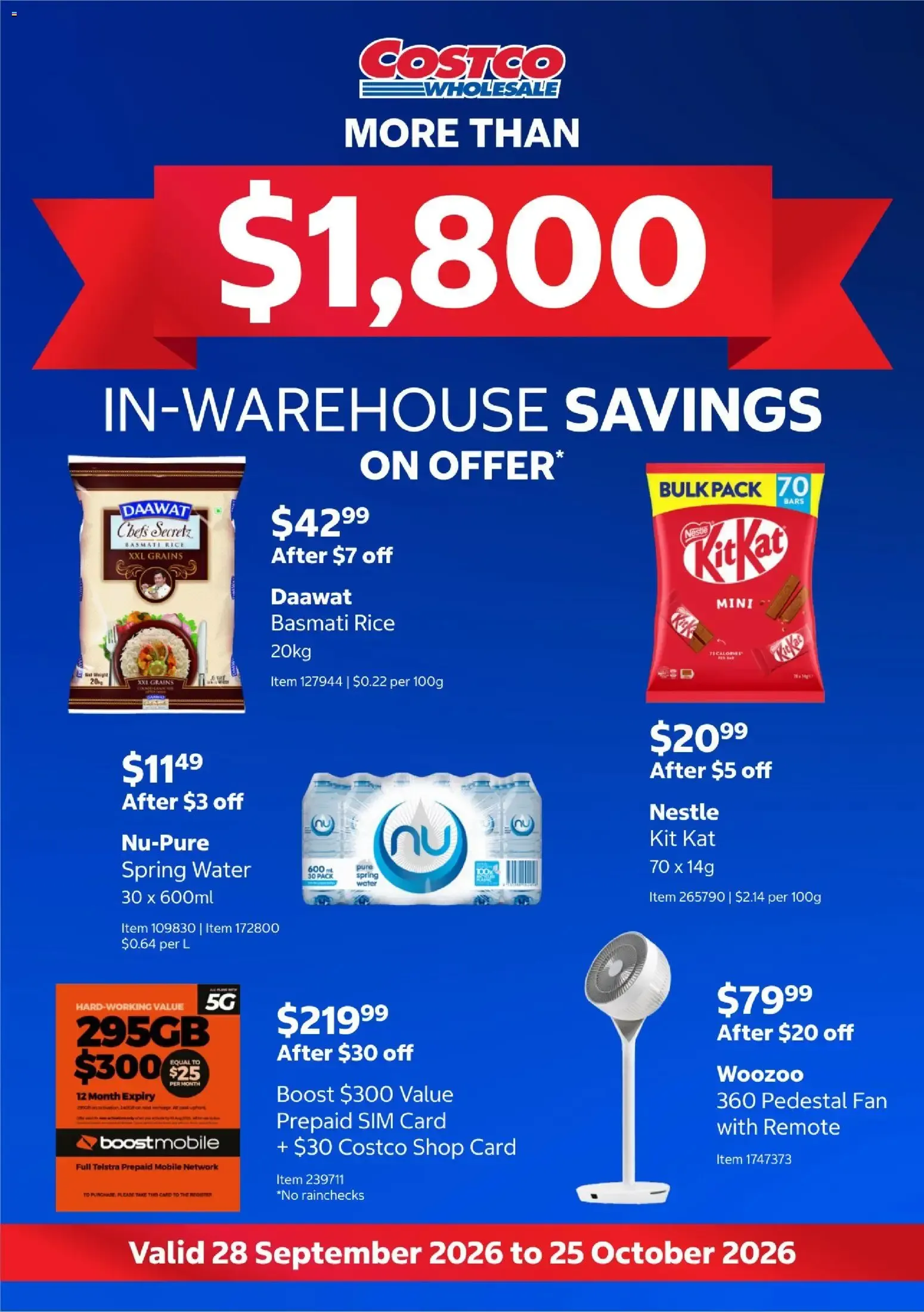 Costco Wholesale In-Warehouse Savings - Catalogue valid from 28 September to 25 October 2026 - page 1