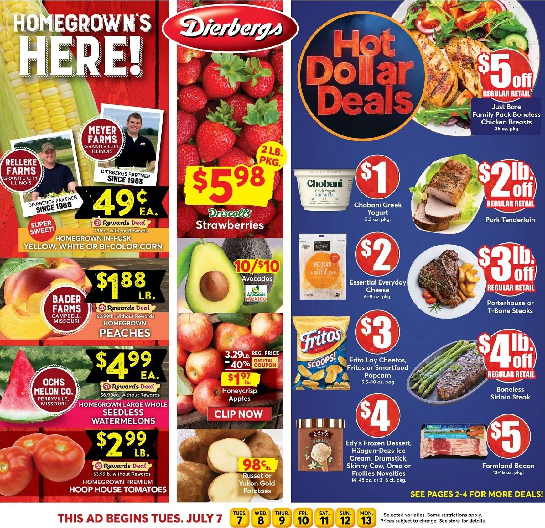 Current Dierbergs leaflet valid from Tuesday 07/07/2026 to Monday 07/13/2026