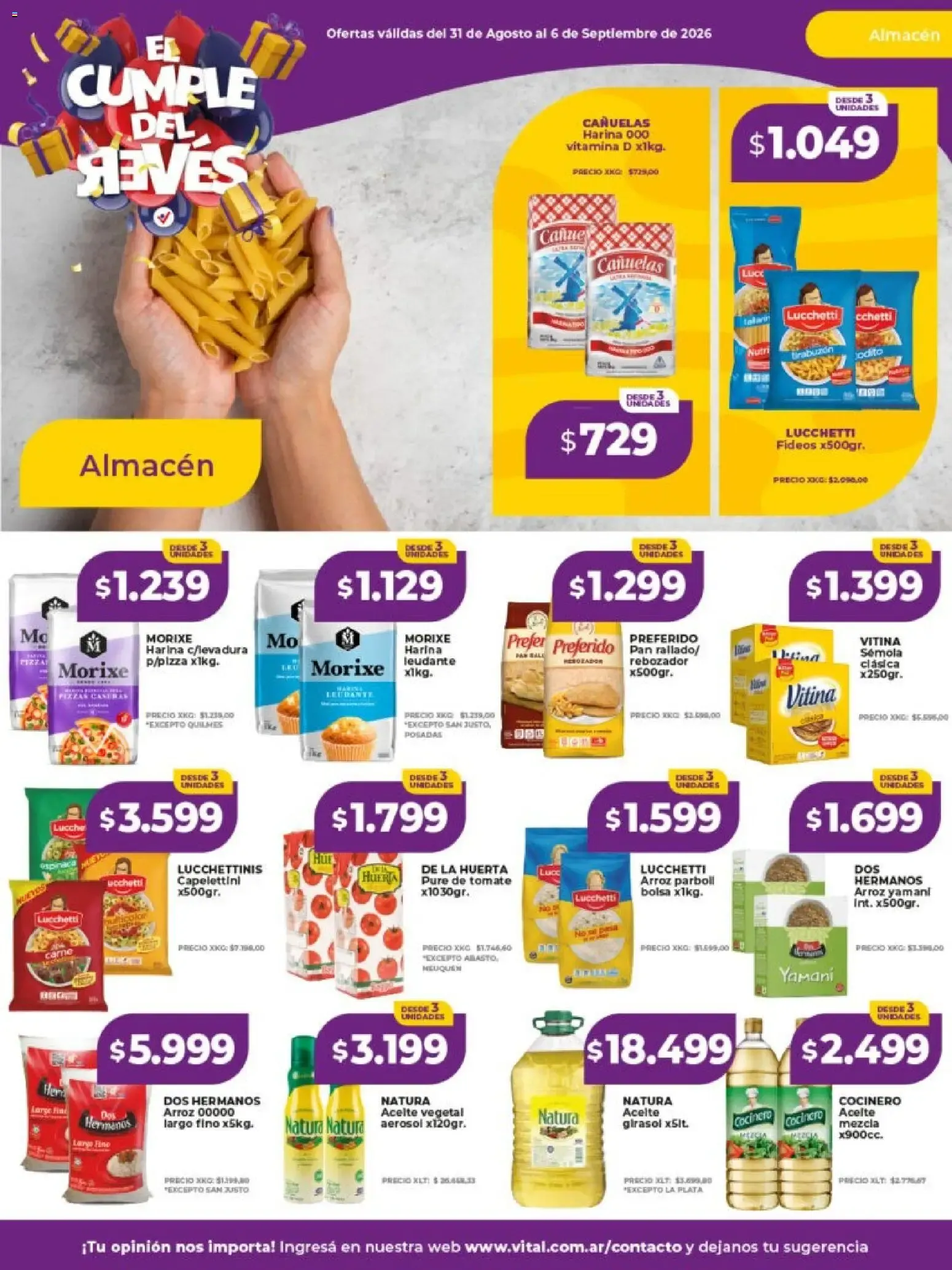 Ofertas de Vital - El Cumple del Reves 31 de agosto al 6 de septiembre 2026 - Página 18 del catálogo