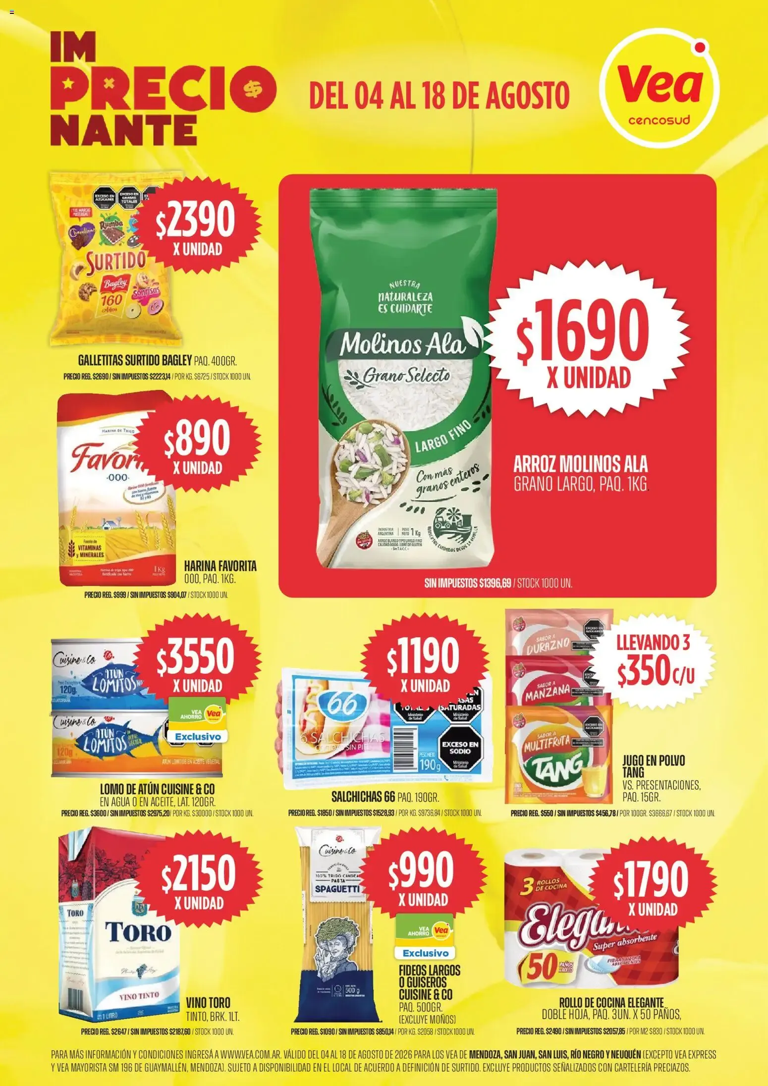 Ofertas de Vea ofertas del 04/08/2026 - 18/08/2026 4 de agosto al 18 de agosto 2026 - Página 1 del catálogo