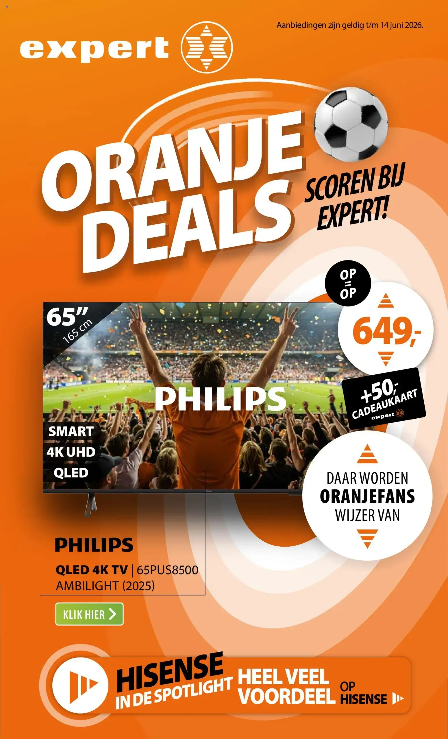 Expert - Oranje Deals van 8 juni tot 14 juni 2026 - Folder pagina 1