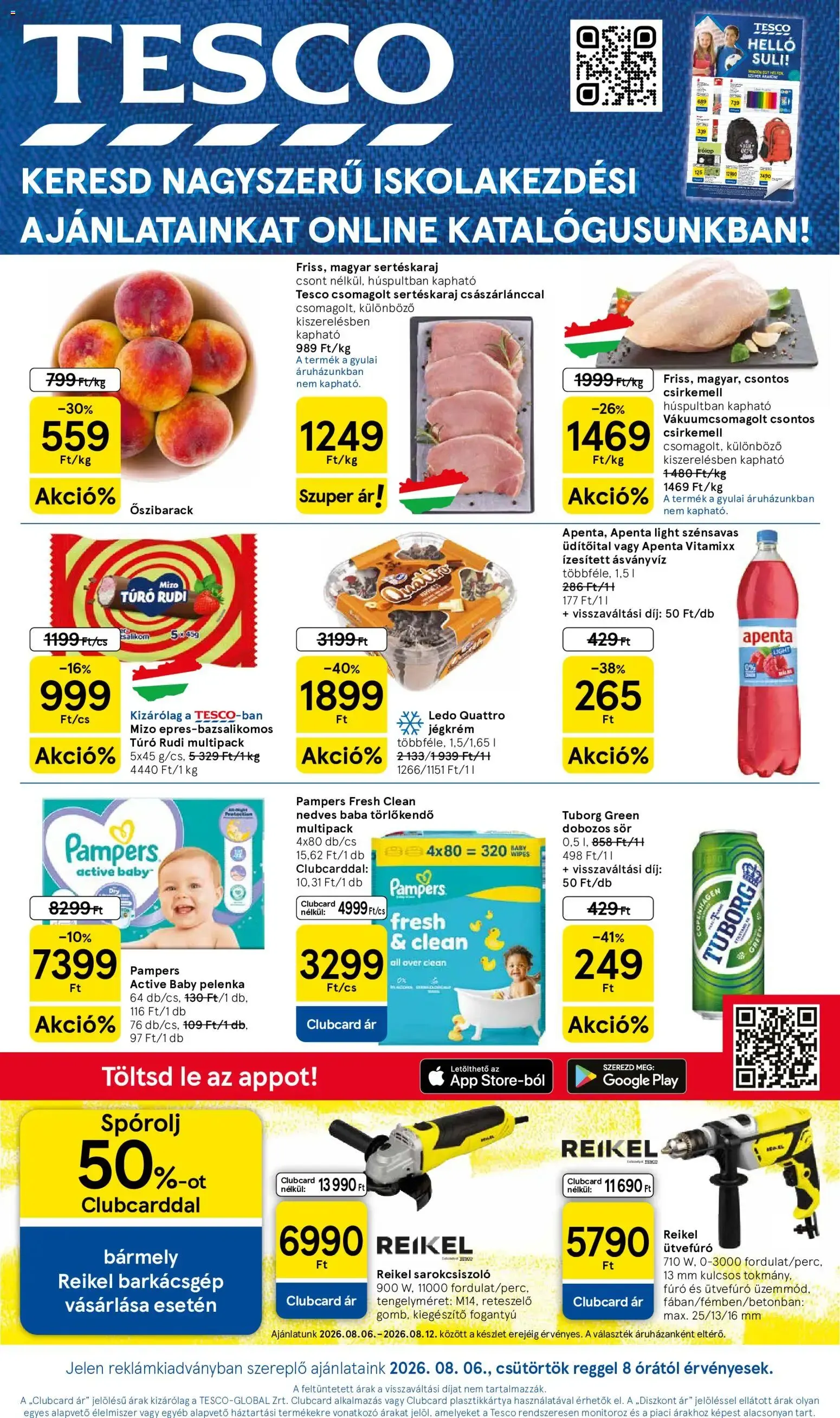 Katalógus Tesco Iskolakezdési Akciós Újság augusztus 6.-tól augusztus 12.-ig 2026. - Oldal 1