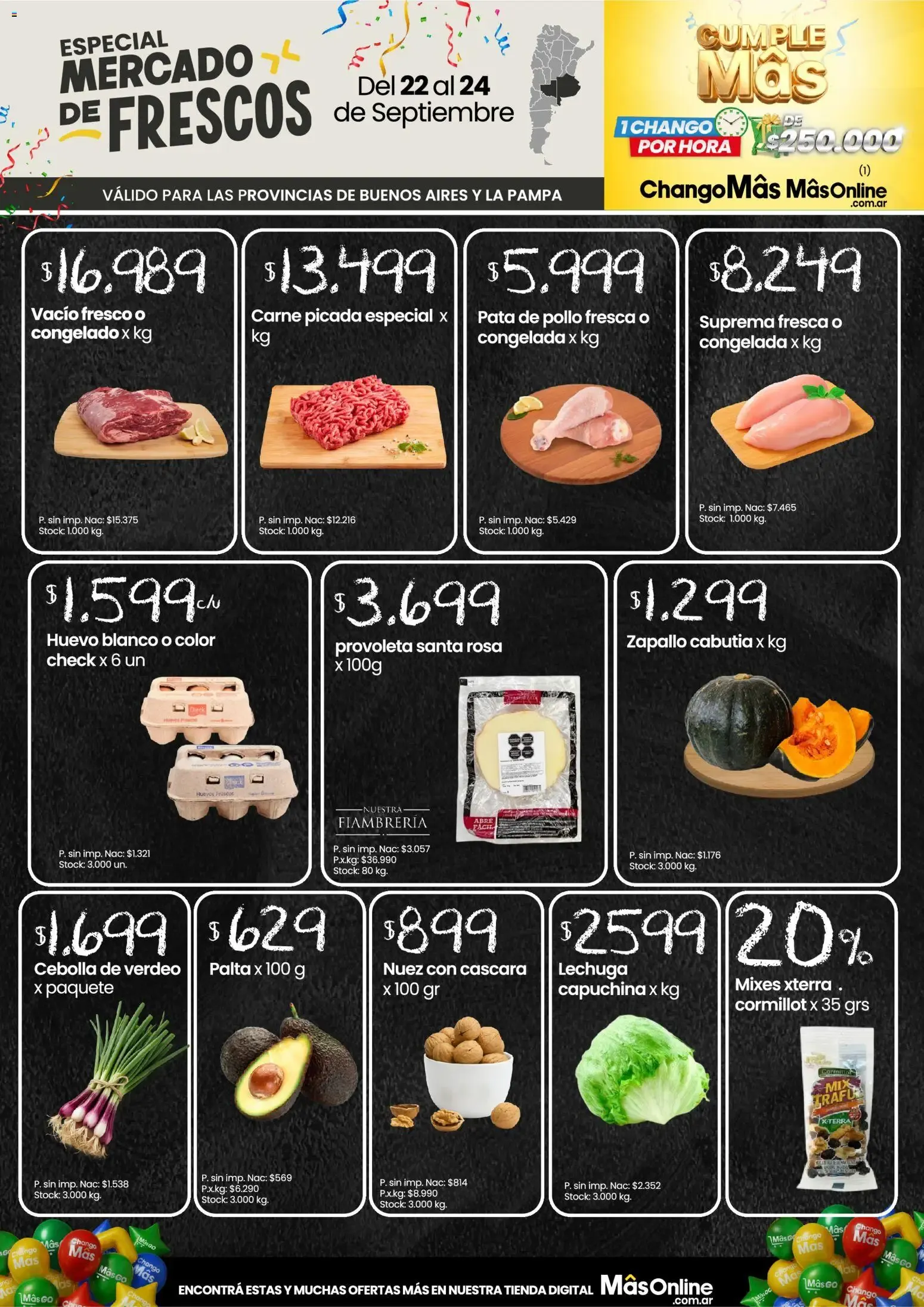 Ofertas de Changomas - Mercado de Frescos || del 22/09/2026 - 24/09/2026 || Catálogo 22 de septiembre al 24 de septiembre 2026 - Página 1 del catálogo
