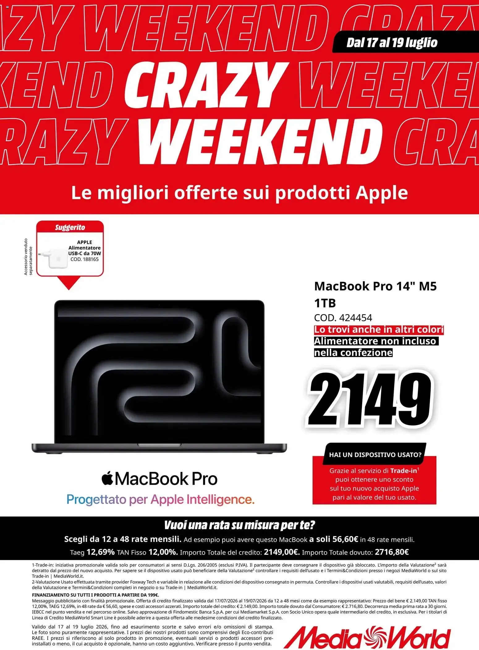 Nuovo Media World volantino Apple dal 17/07/2026 > offerte anteprima 🛍️ da 17 luglio a 19 luglio di 2026 - Pagina del volantino 6