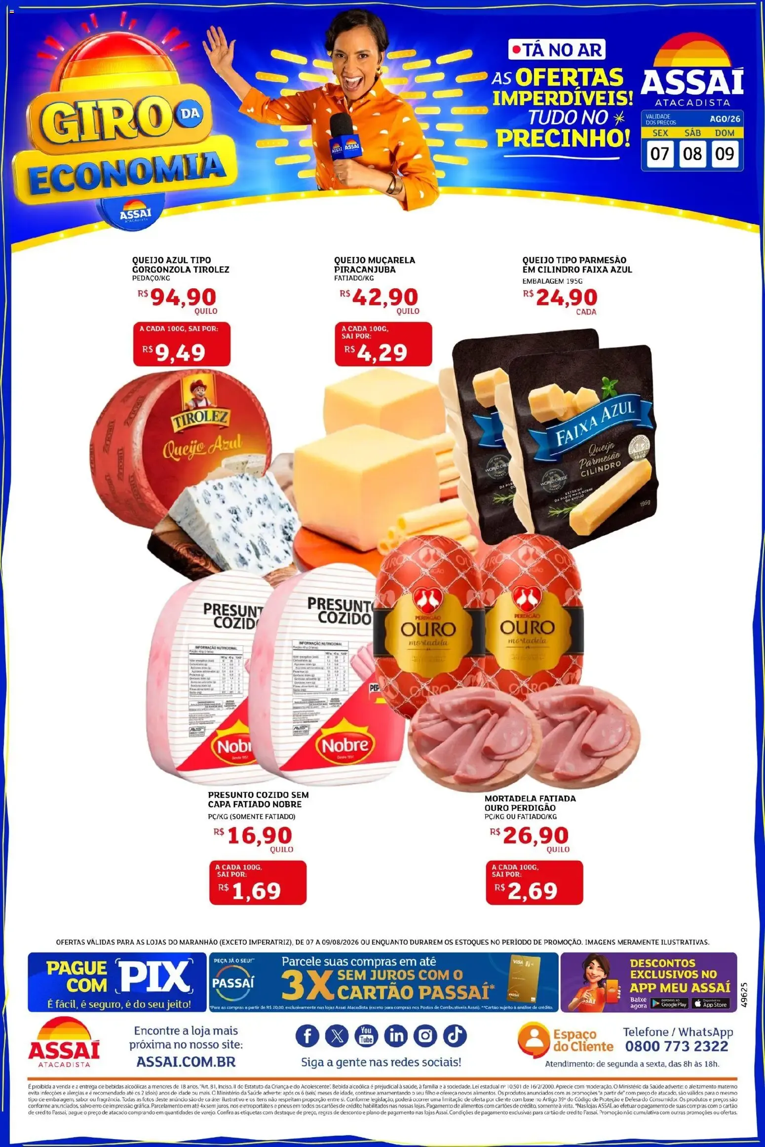 Encarte de Assaí Atacadista ofertas - MA de 07/08/2026 | Promoções Online 7 de agosto até 9 de agosto 2026 - Pagina 1