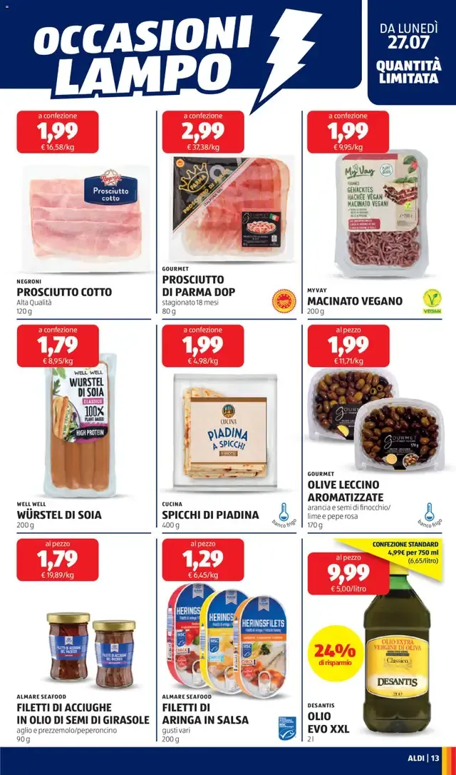 Aldi volantino - scopri il nuovo volantino valido dal 27/07/2026 ⭐️ da 27 luglio a 2 agosto di 2026 - Pagina del volantino 13