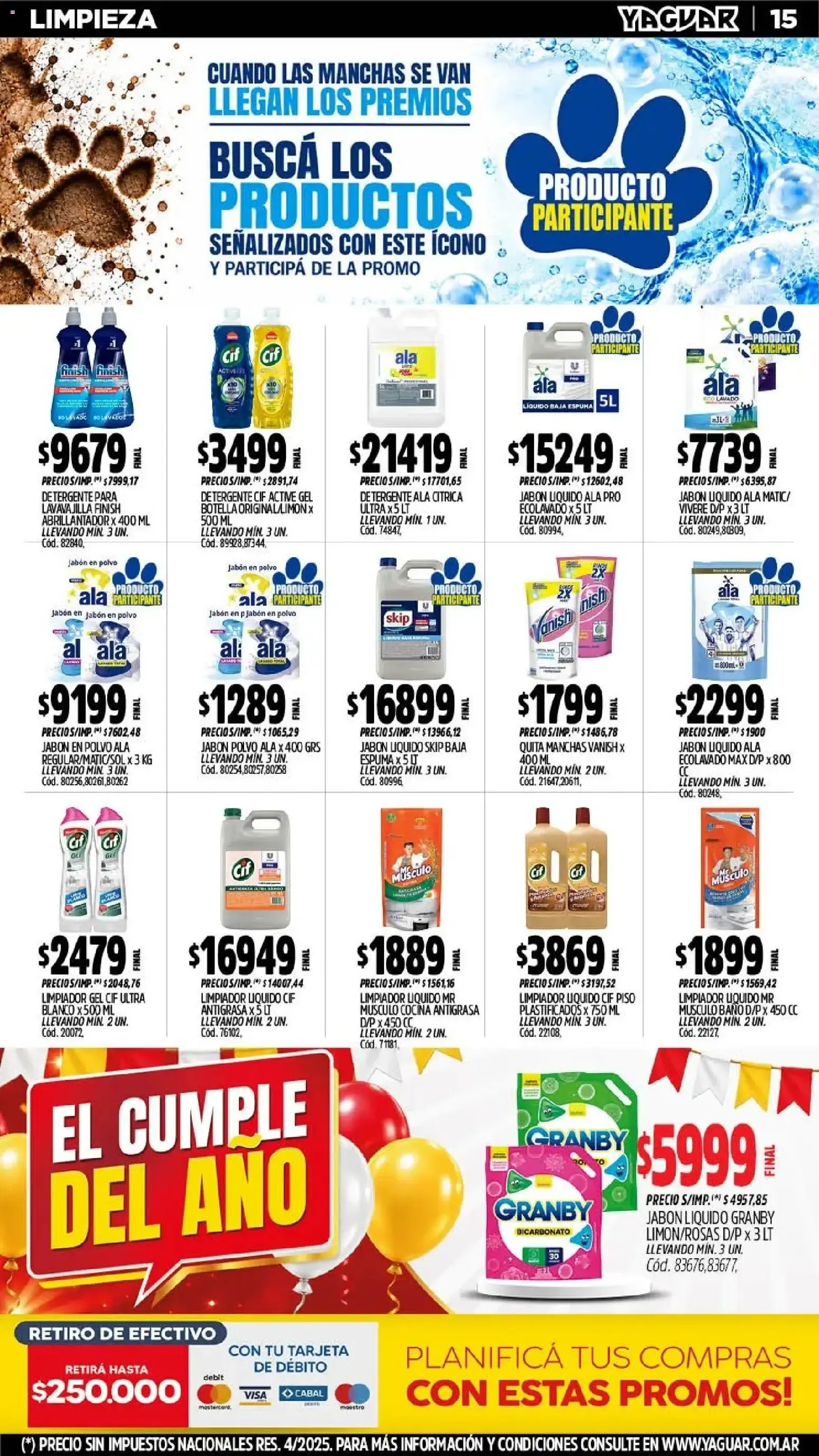 Ofertas de El Cumple del Año 38 - Mayorista Yaguar 26 de octubre al 1 de noviembre 2026 - Página 17 del catálogo