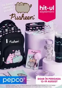 Catalog Catálogo PEPCO: Artículos escolares Pusheen - El hit de la semana de la 13 august până la 19 august 2026 - Revista Pagina 1