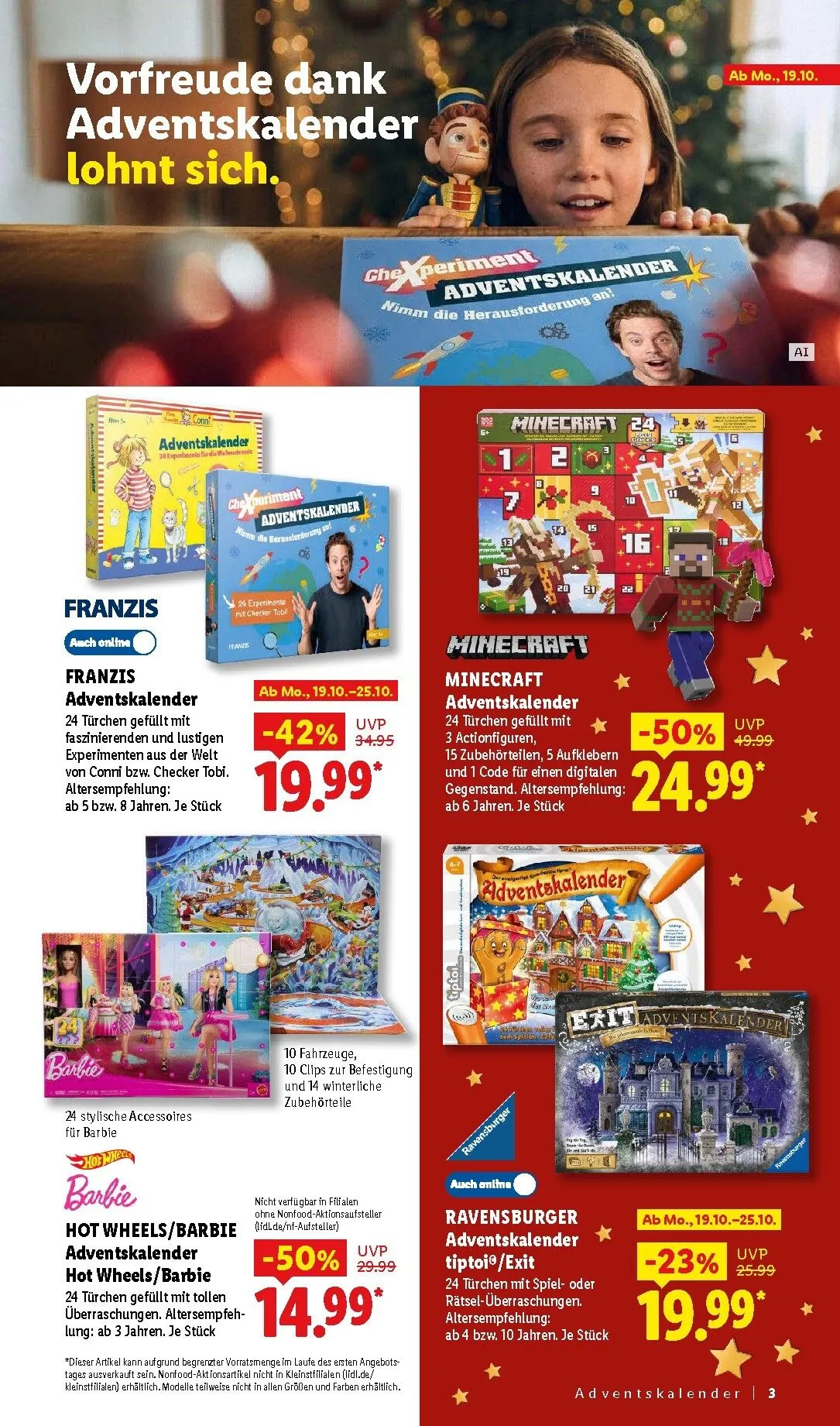 Die Magie des Schenkens lohnt sich. Entdecke zahlreiche Geschenkideen von 26. Oktober bis 24. Dezember 2026 - Prospekt seite 3