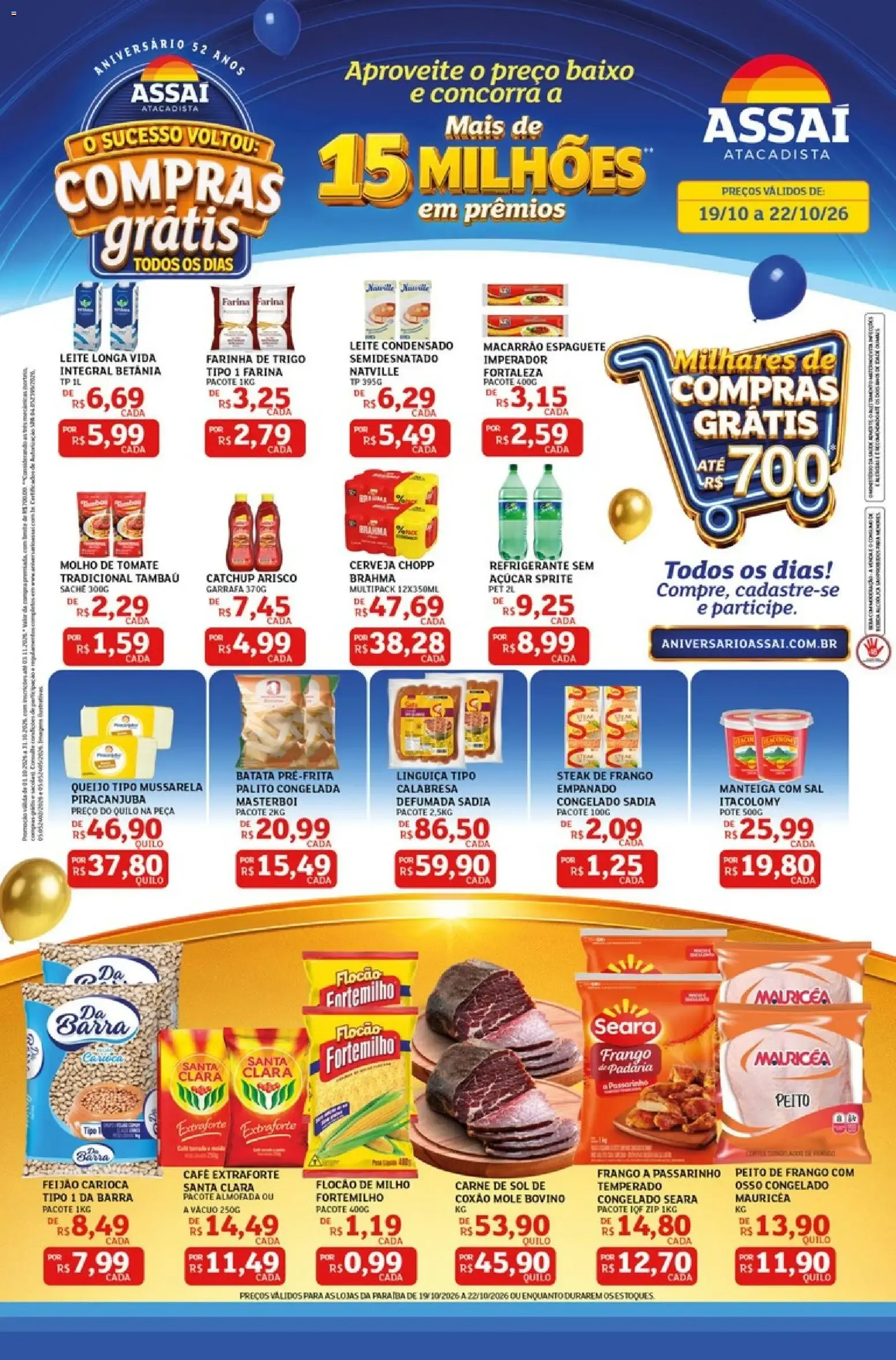 Encarte de Assaí Atacadista ofertas - PB de 19/10/2026 | Promoções Online 19 de outubro até 22 de outubro 2026 - Pagina 1