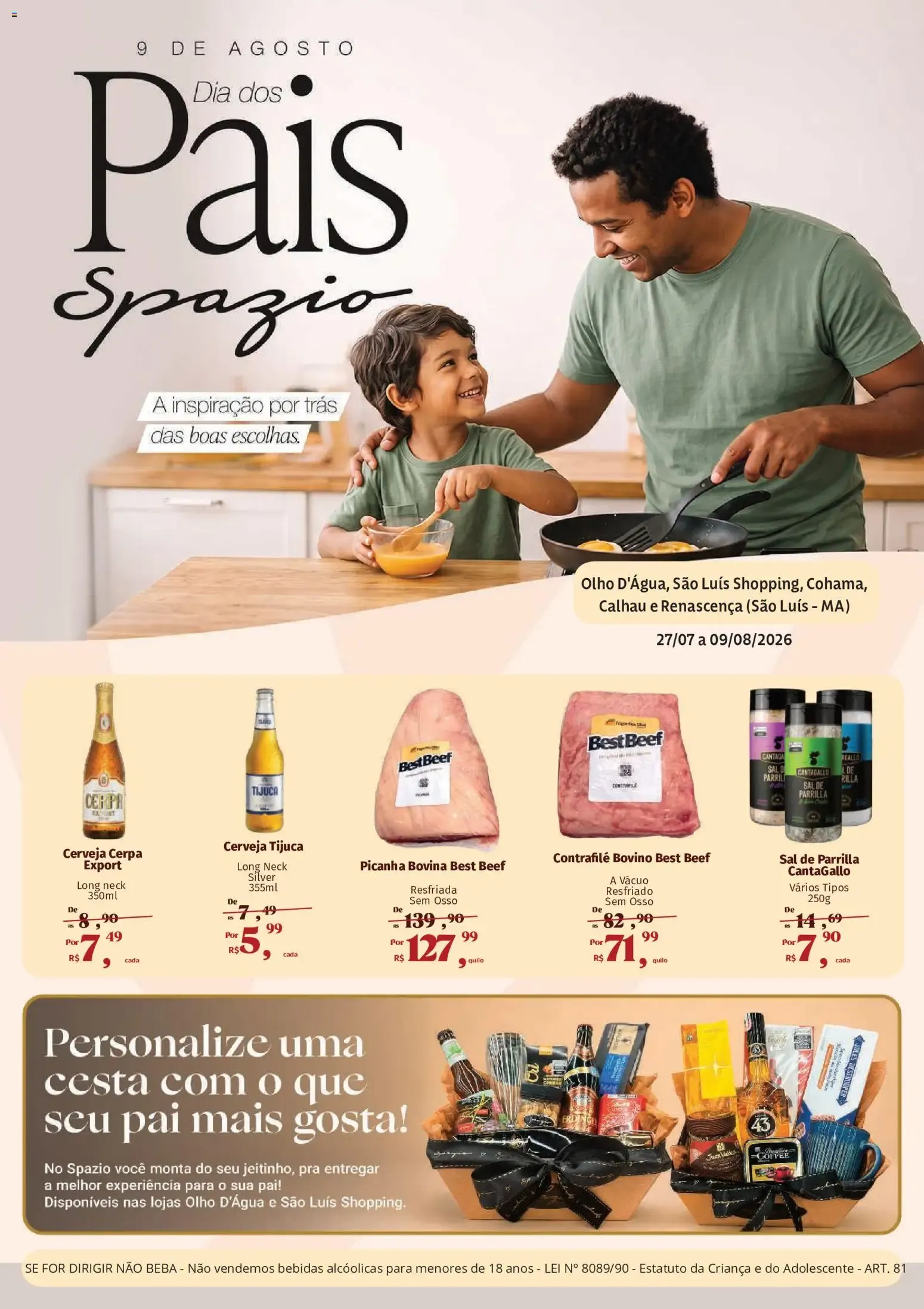 Encarte de Dia dos Pais Spazio 27 de julho até 9 de agosto 2026 - Pagina 1