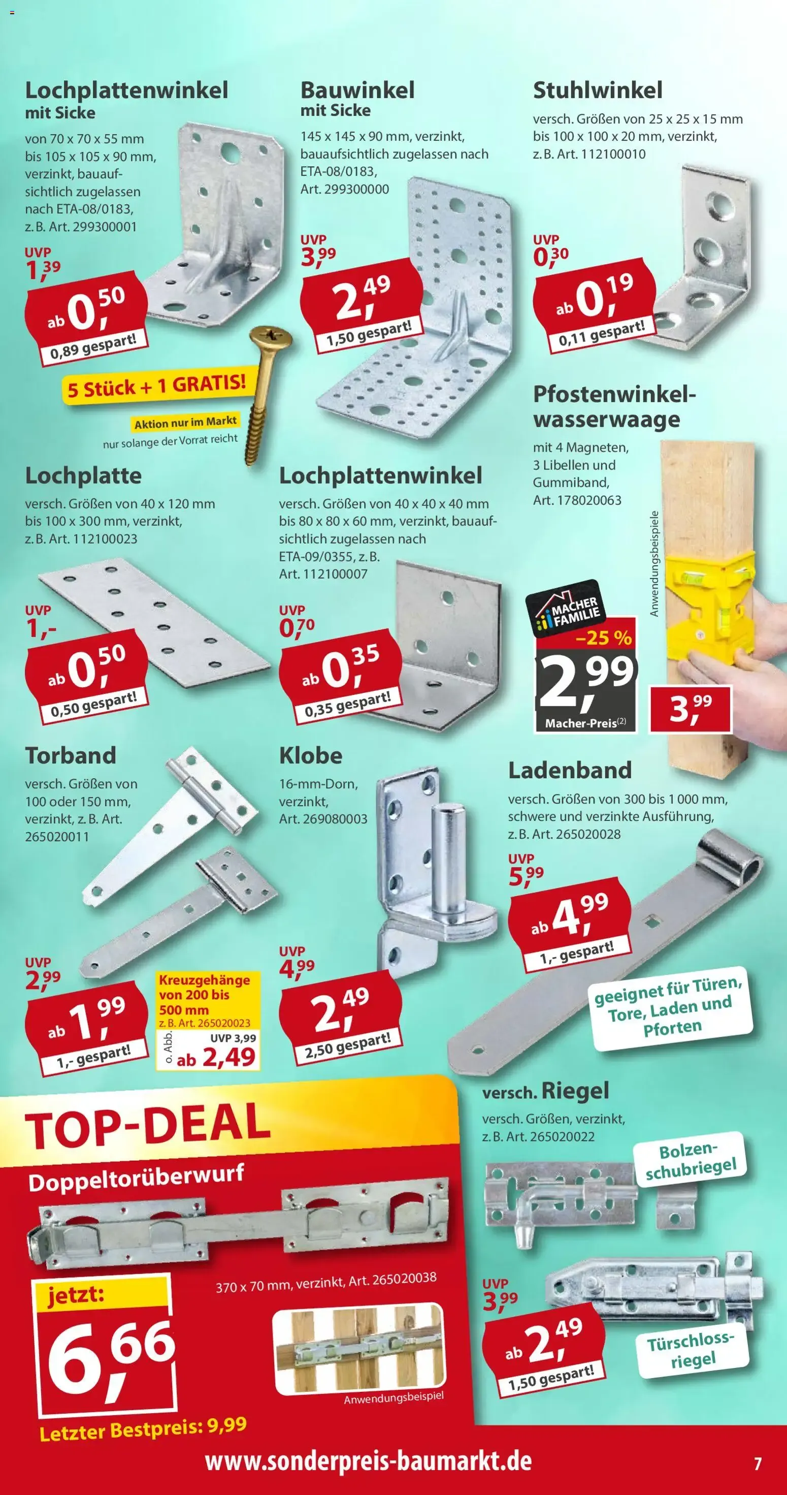 Sonderpreis Baumarkt Prospekt (ab 15.08.2026) zum Blättern von 15. August bis 21. August 2026 - Prospekt seite 7