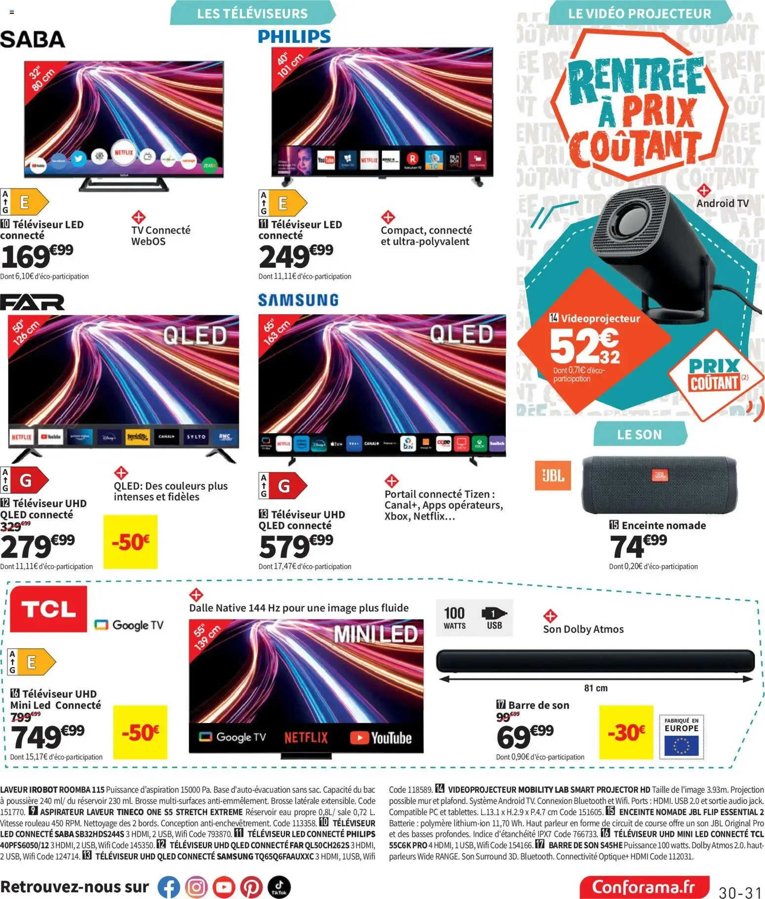 Conforama - Rentrée à Prix Coûtant du 21 juillet au 24 août 2026 - Catalogue page 31