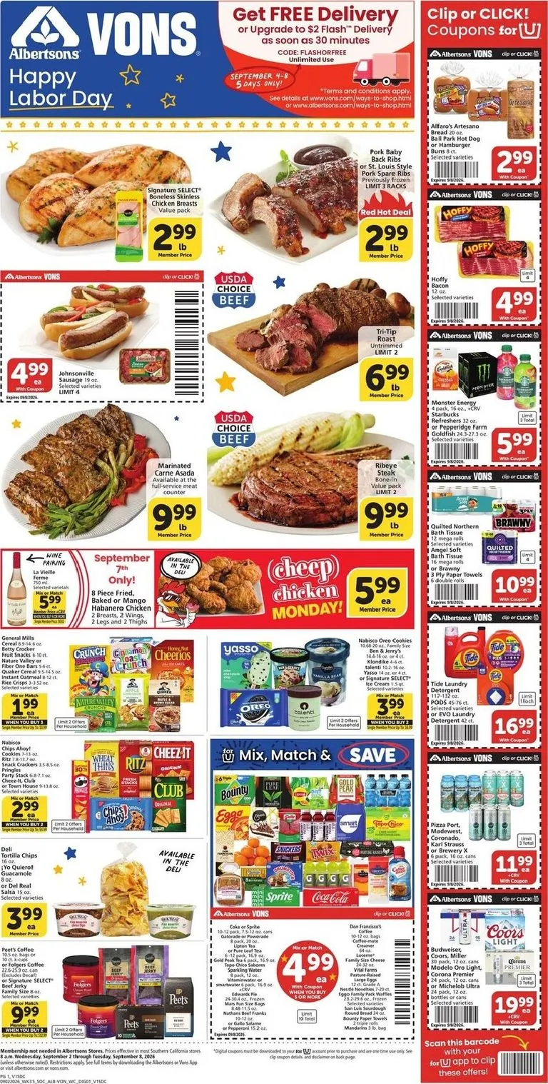 Vons Happy Labor Day Sale