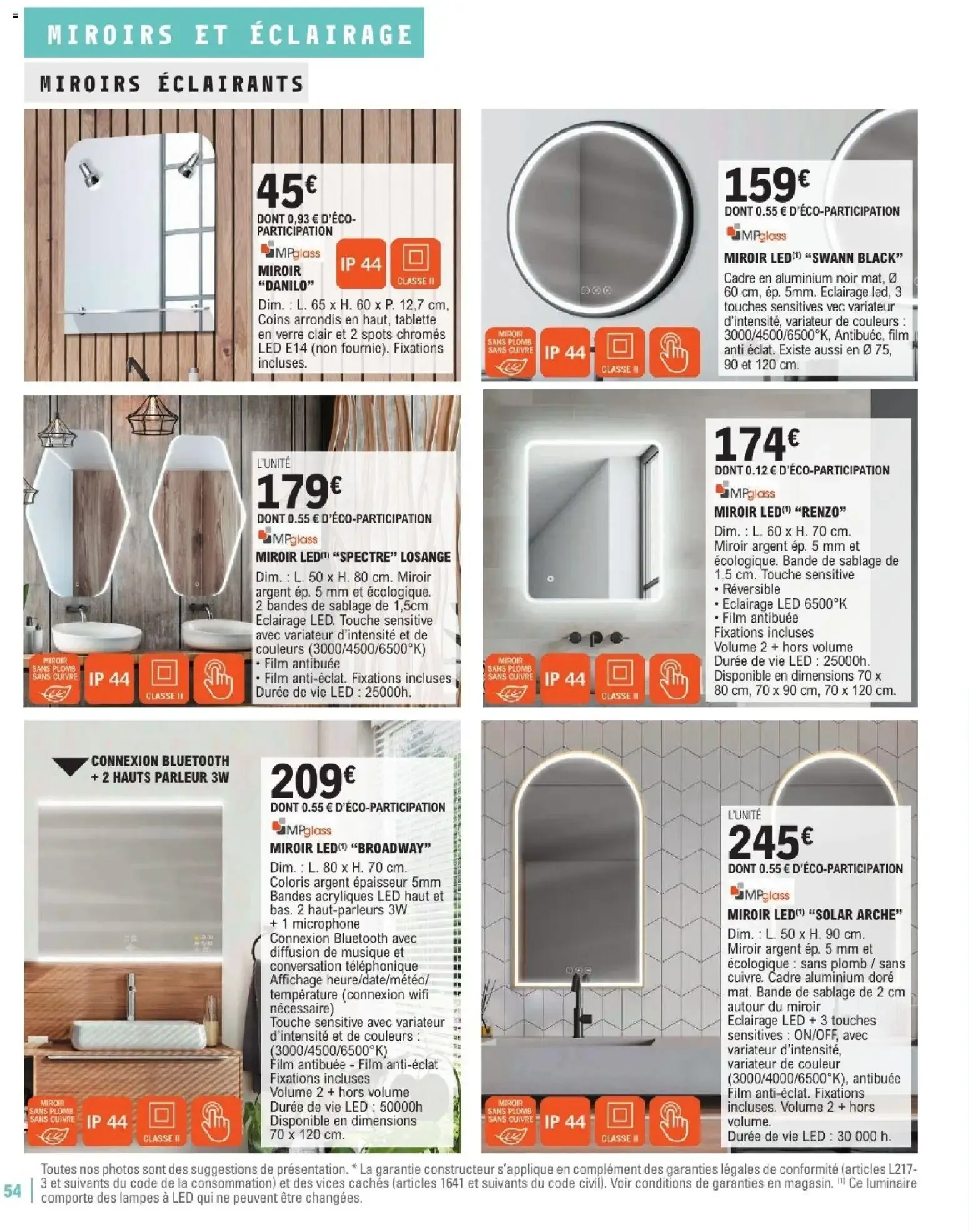 Brico E.Leclerc - Guide aménagement intérieur à partir du 06/01/2026 - promo en ligne du 6 janvier au 7 février 2026 - Catalogue page 54