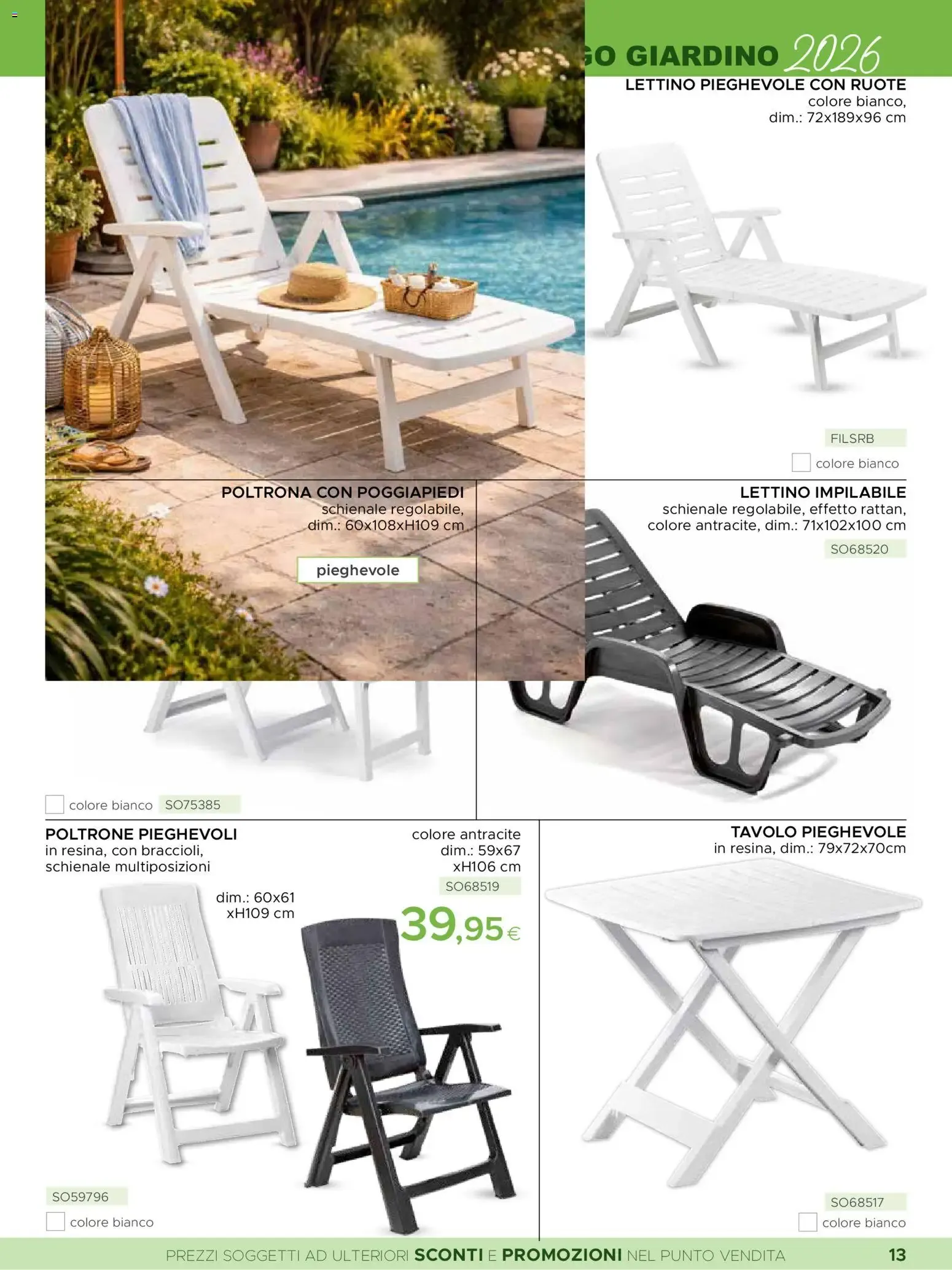 La Prealpina Catalogo Giardino Arredo Esterno Tempo Libero 2026 da 8 giugno a 10 agosto di 2026 - Pagina del volantino 13