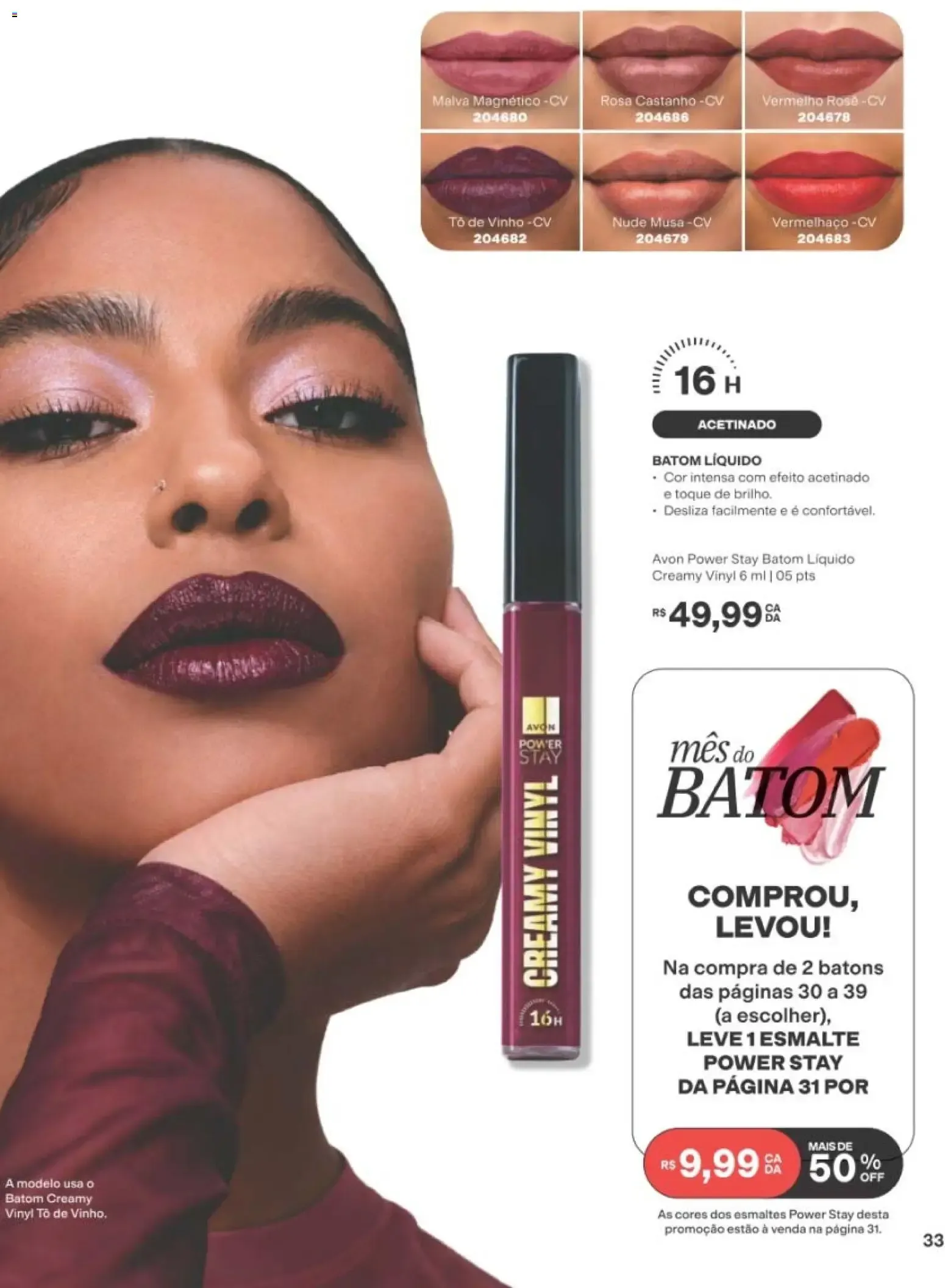 Encarte de Avon | Campanha Ciclo 12/2026 | Mês do Batom com Power Stay Matte Glitter 19 de julho até 9 de agosto 2026 - Pagina 33
