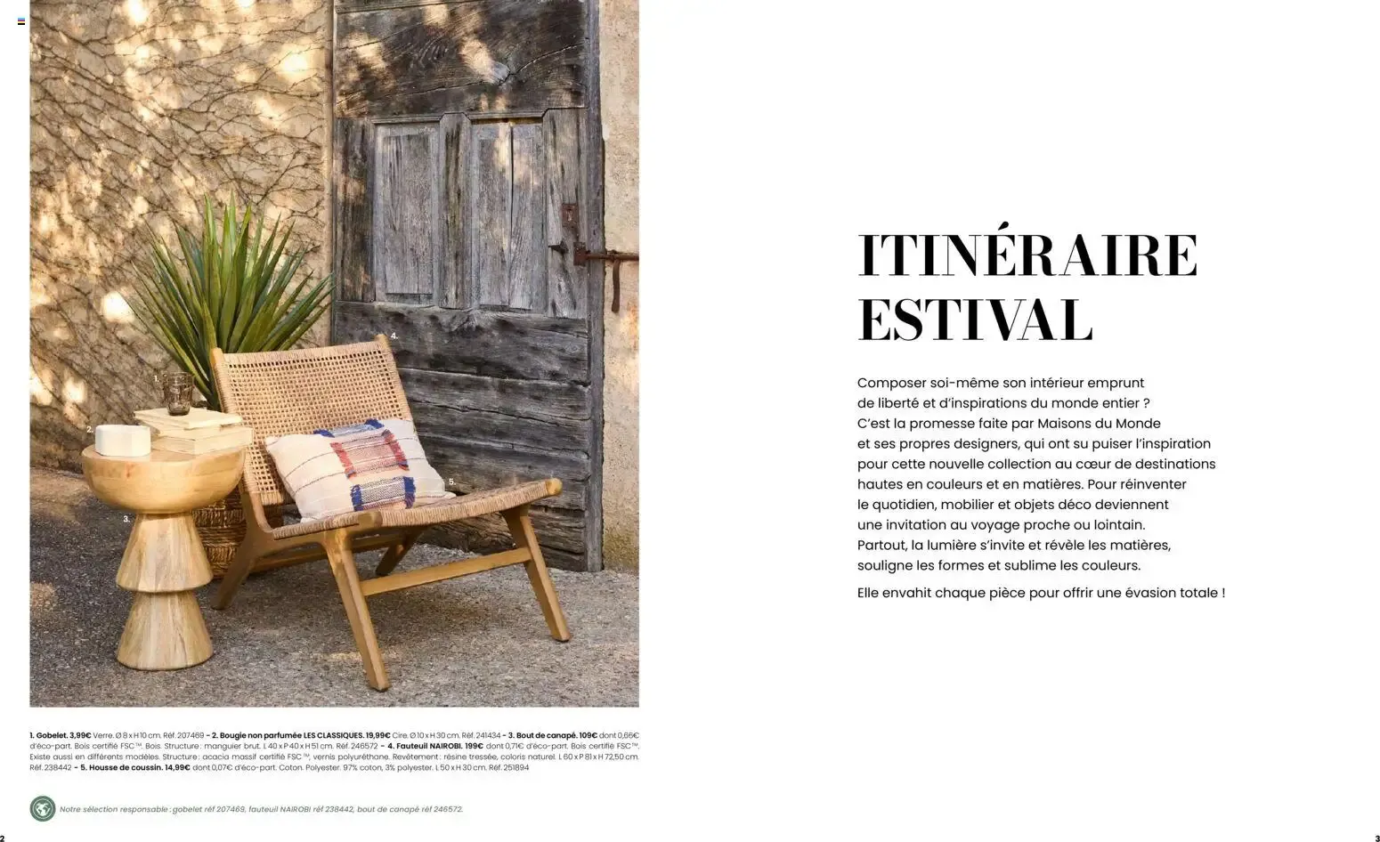 Maisons du Monde - Itinéraire Estival Collection Printemps - Été 2026 du 16 février au 1 septembre 2026 - Catalogue page 2