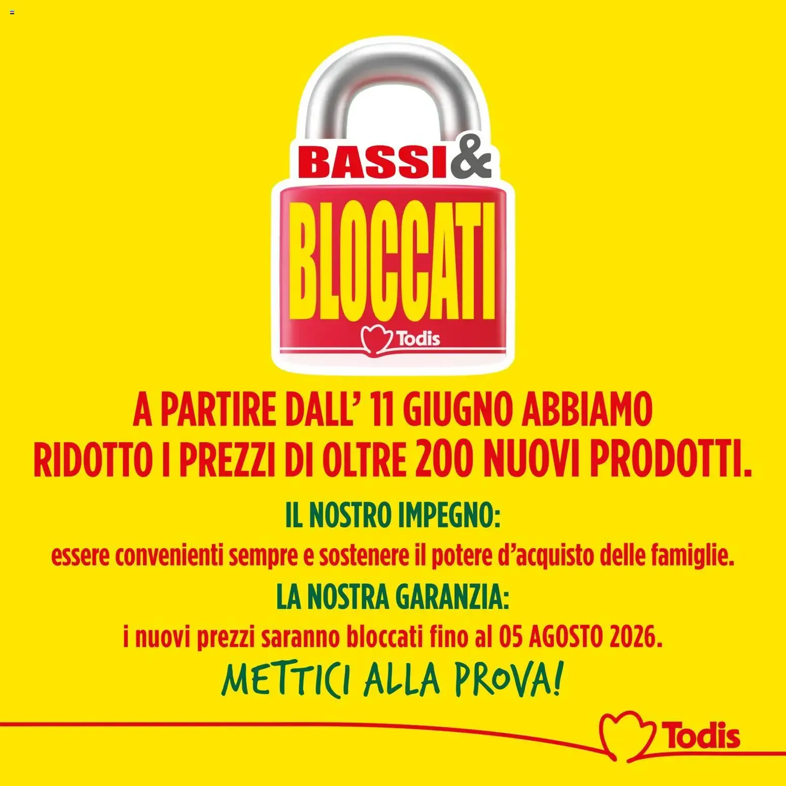 Nuovo Todis volantino Bassi e Bloccati dal 11/06/2026 > offerte anteprima 🛍️