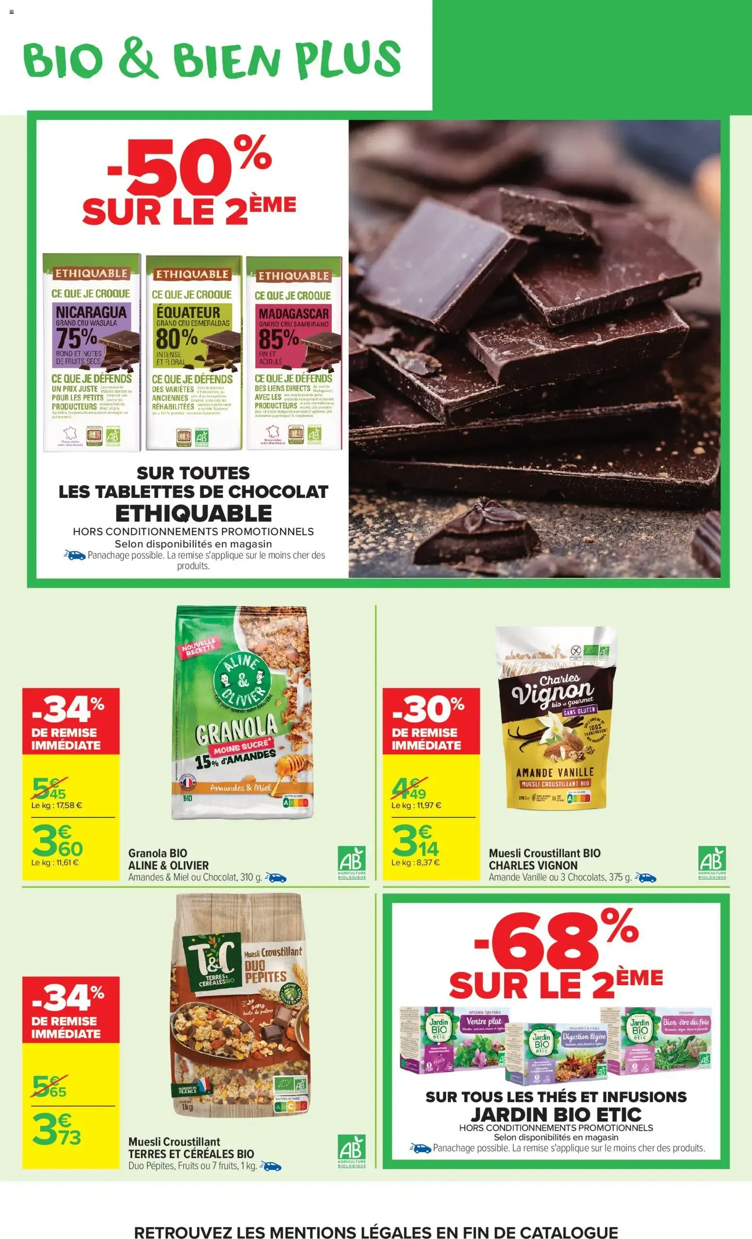 Carrefour Market Avec le club carrefour goûtez AU bio le moins cher de France à partir du 02/06/2026 - promo en ligne du 2 juin au 14 juin 2026 - Catalogue page 10