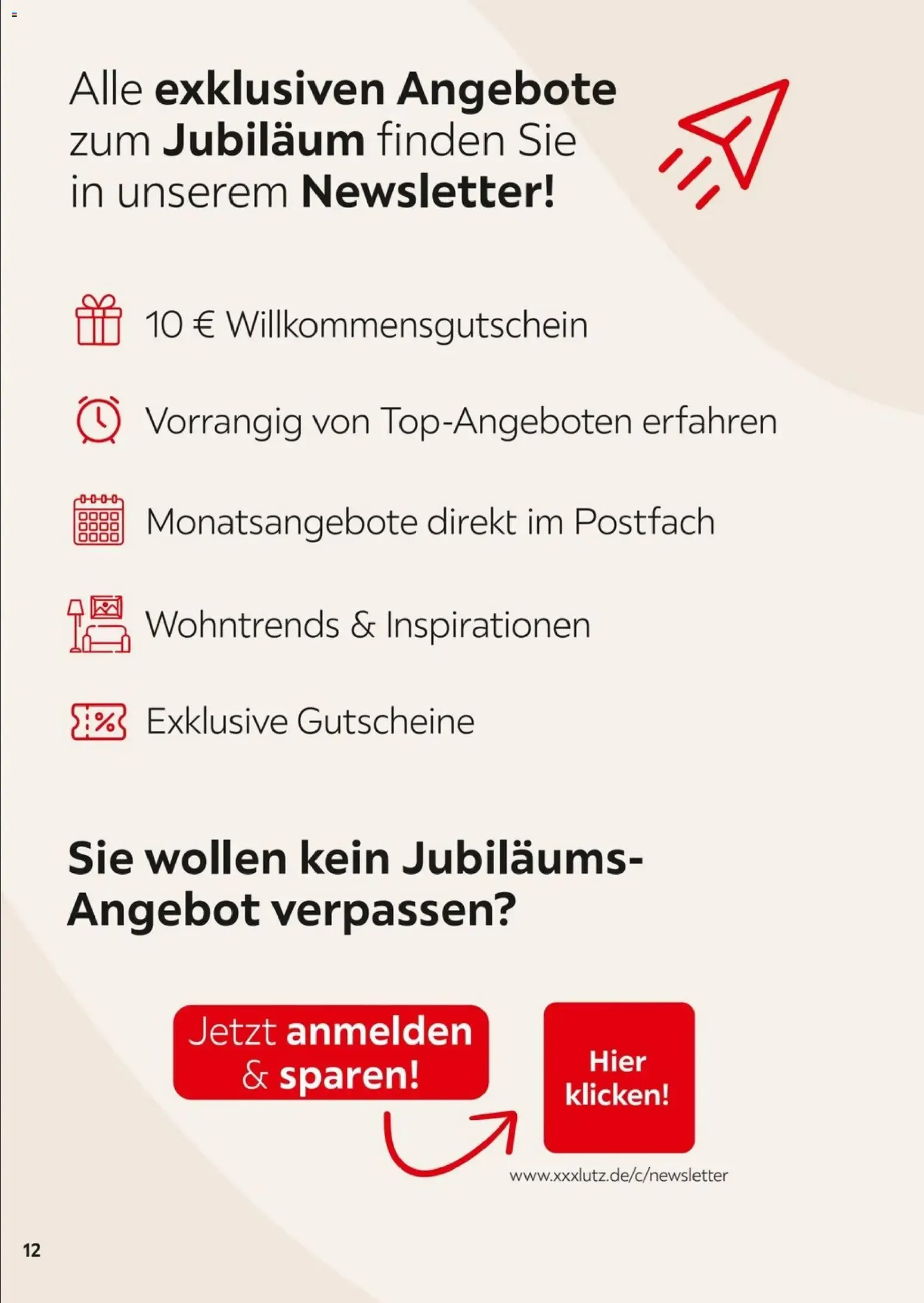 XXXL Lutz Freundschaftskartenjournal (ab 01.02.2026) zum Blättern von 1. Februar bis 31. Juli 2026 - Prospekt seite 12