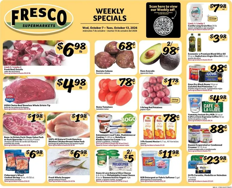 Fresco Supermarkets Weekly Specials
