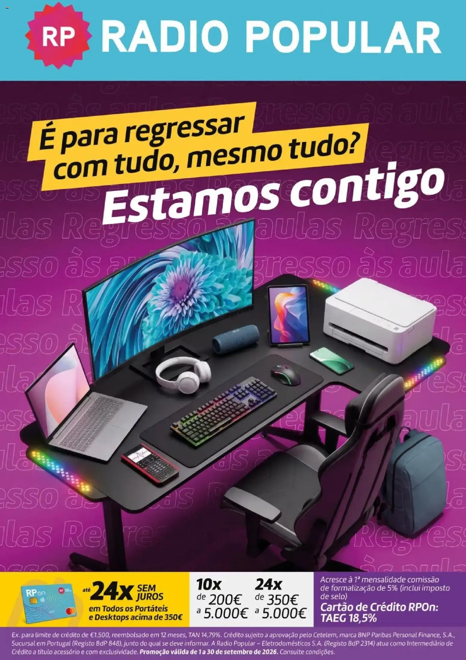 Folheto Radio Popular: É para regressar com tudo, mesmo tudo? Estamos contigo de 1 de setembro até 30 de setembro 2026 - Pagina 1