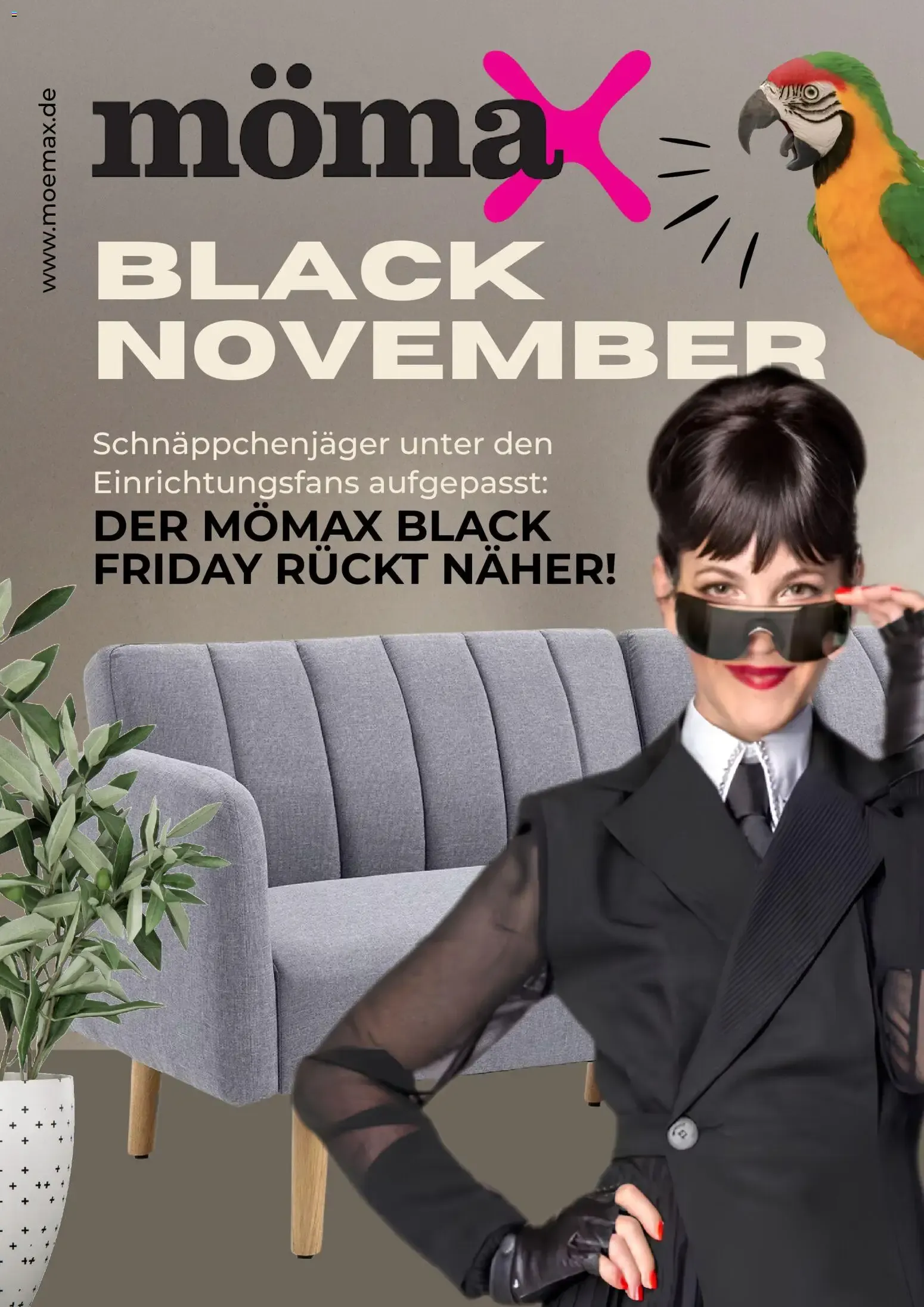 Mömax Black Friday Ankündigung (ab 16.10.2026) zum Blättern von 16. Oktober bis 27. November 2026 - Prospekt seite 1