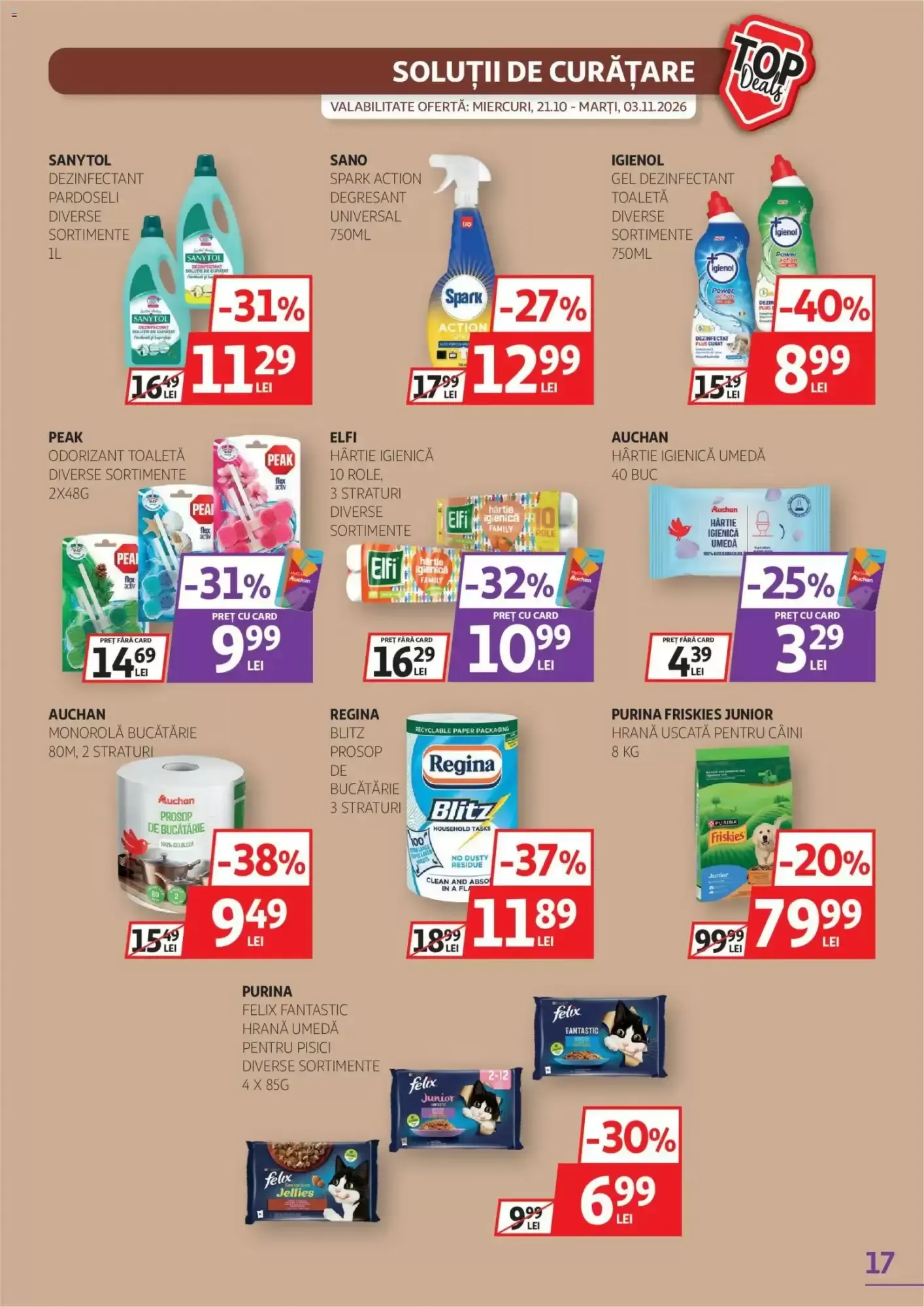 Catalog Catalog Auchan de la 21 octombrie până la 3 noiembrie 2026 - Revista Pagina 17