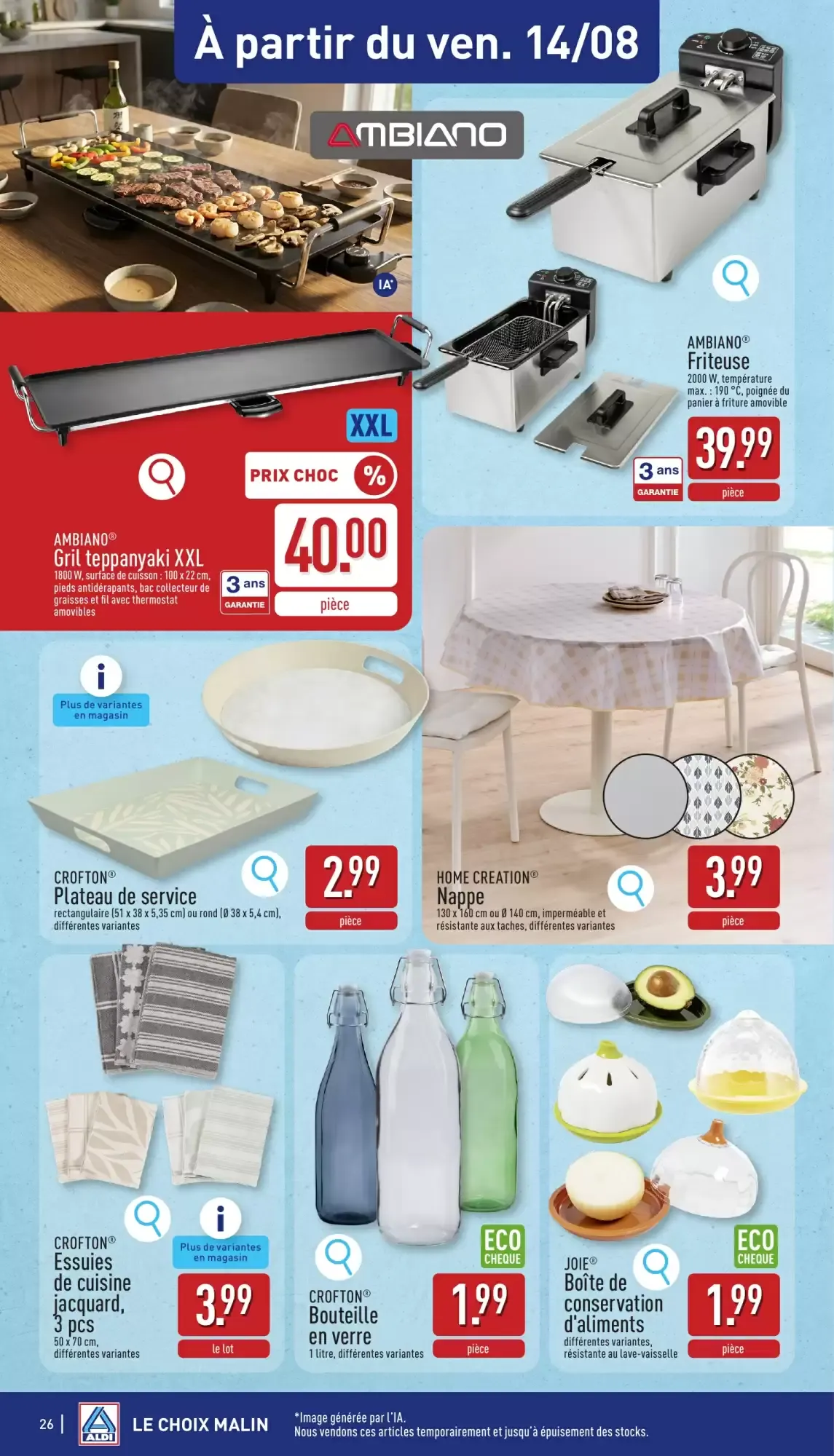 ALDI Dépliant du lun. 10/08 au ven. 14/08 van 10 augustus tot 14 augustus 2026 - folder pagina 26