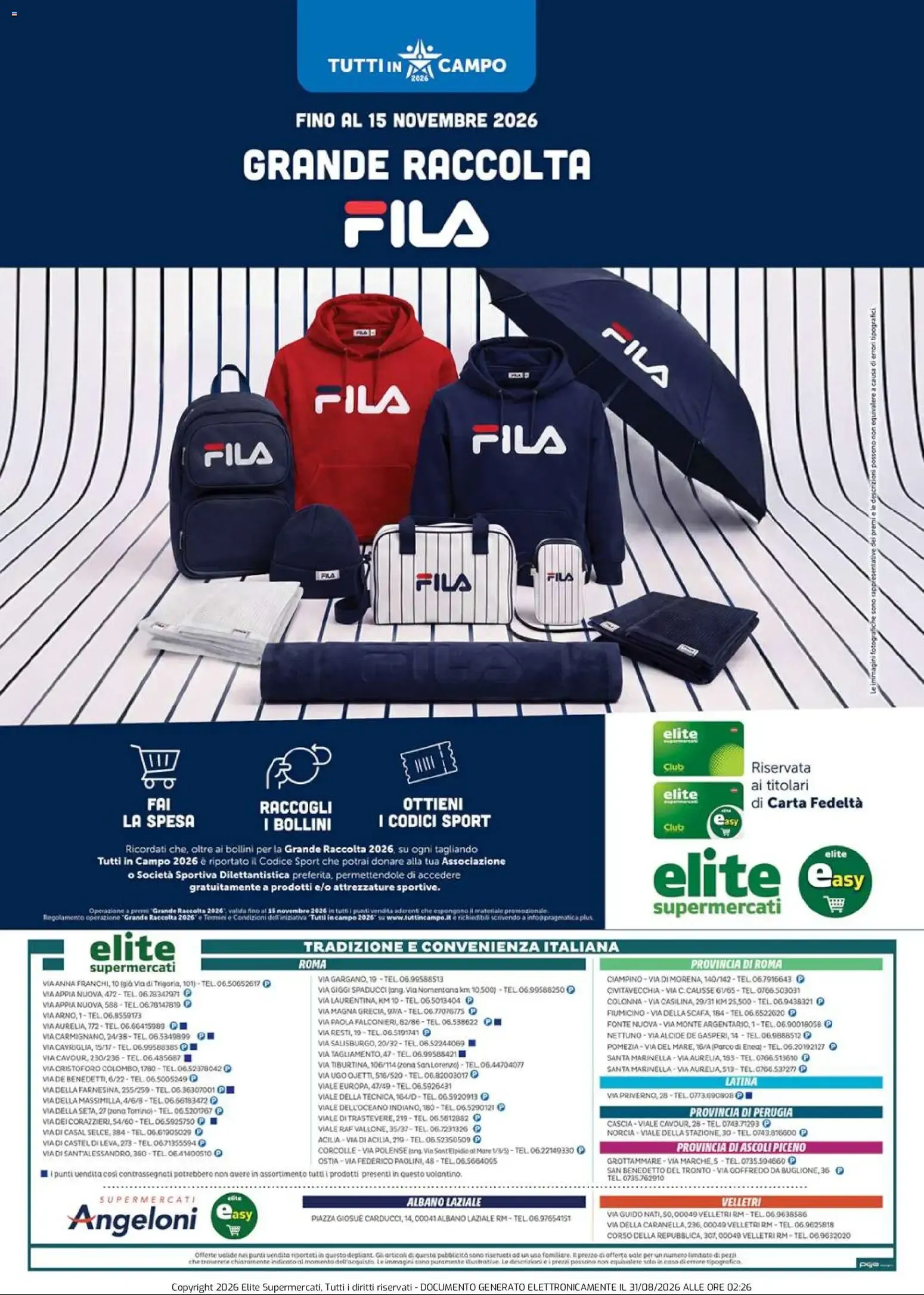 Grande Raccolta Fila - Tutti in Campo 2026 da 31 agosto a 15 novembre di 2026 - Pagina del volantino 12