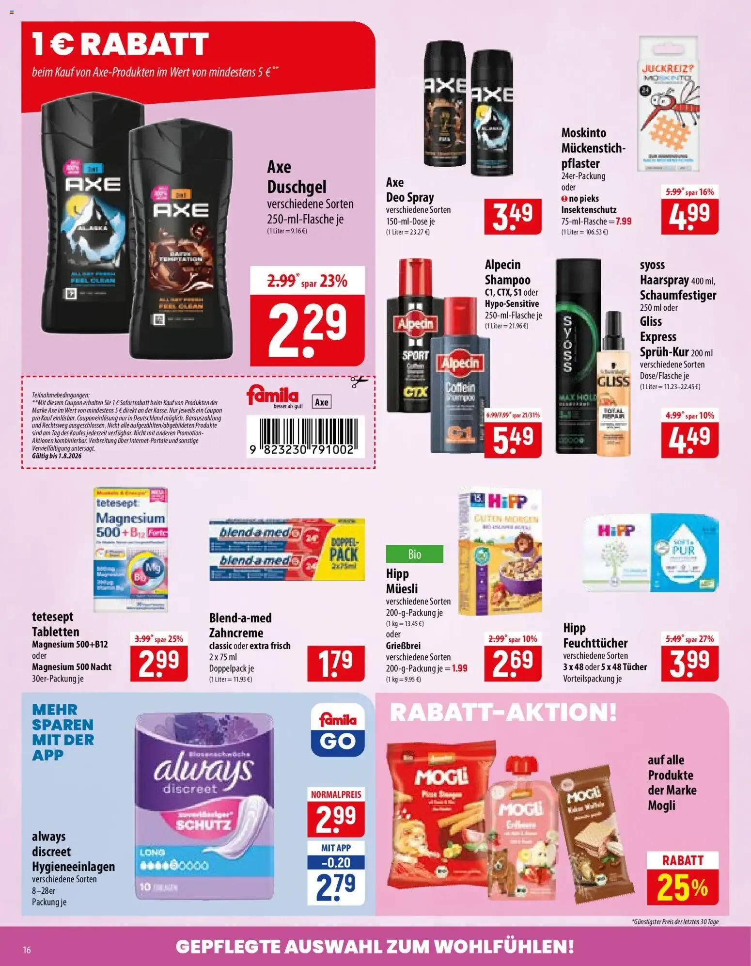 Famila besser als gut! von 27. Juli bis 1. August 2026 - Prospekt seite 16