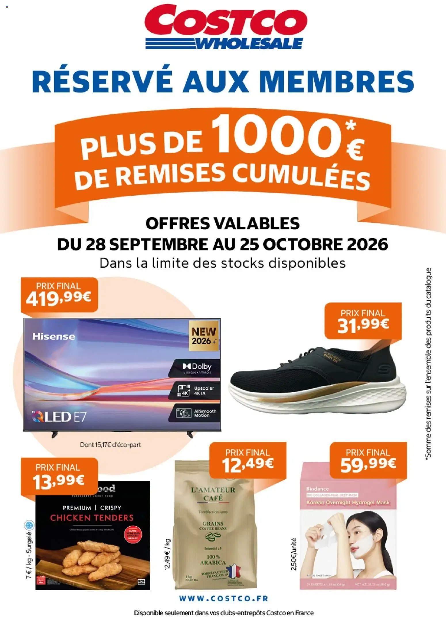 Réservé aux Membres : Plus de 1000€ de Remises Cumulées du 28 septembre au 25 octobre 2026 - Catalogue page 1