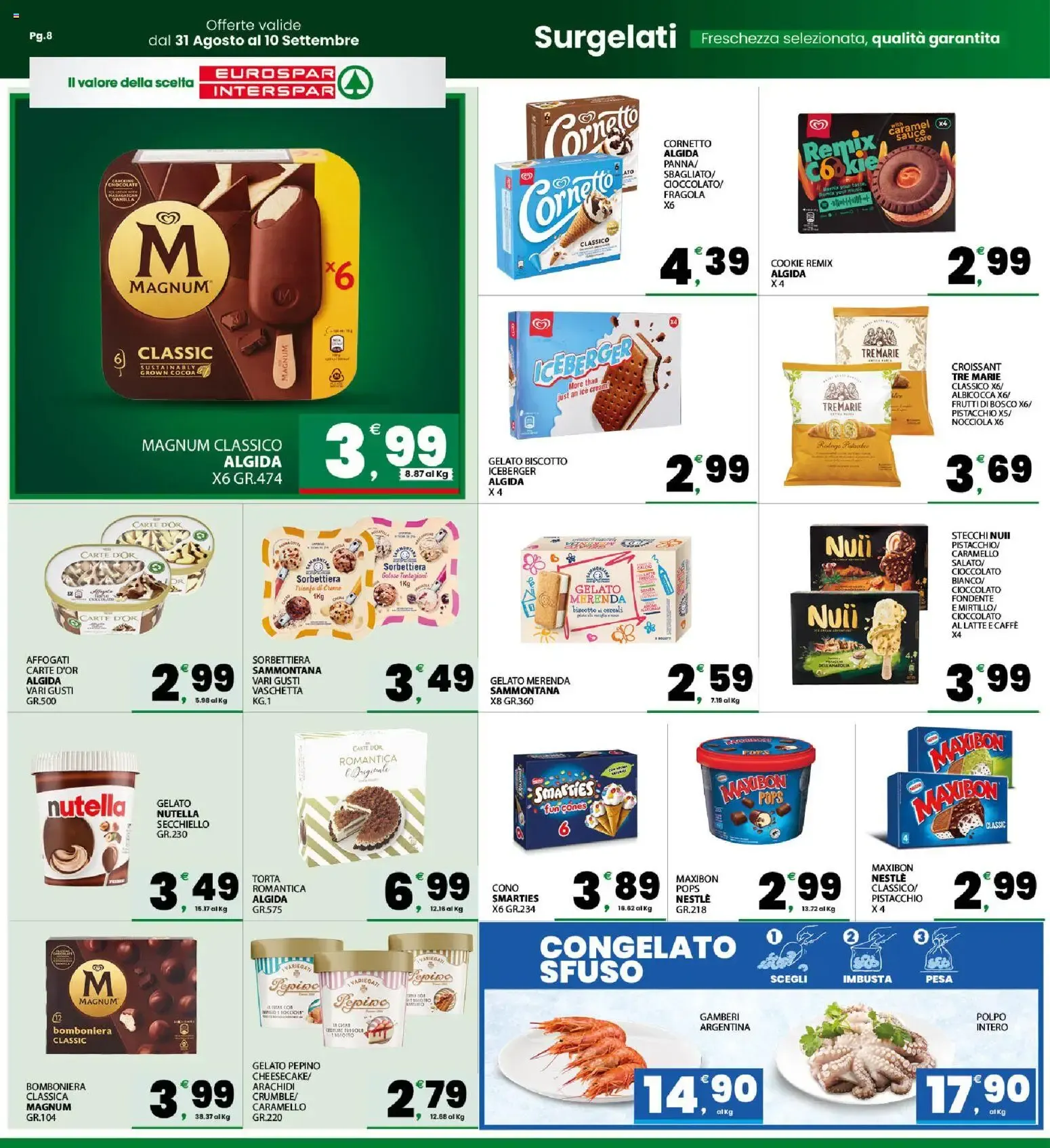 Eurospar Interspar - La Spesa Conveniente da 31 agosto a 10 settembre di 2026 - Pagina del volantino 8