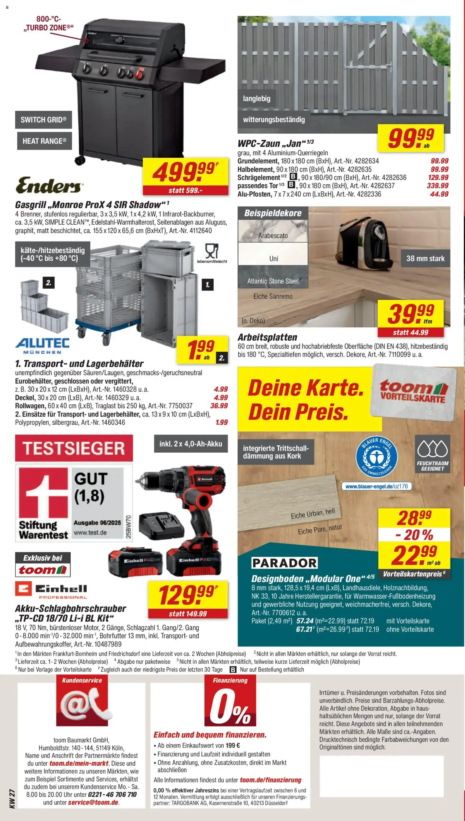 Toom Baumarkt Prospekt (ab 27.06.2026) zum Blättern von 27. Juni bis 3. Juli 2026 - Prospekt seite 14