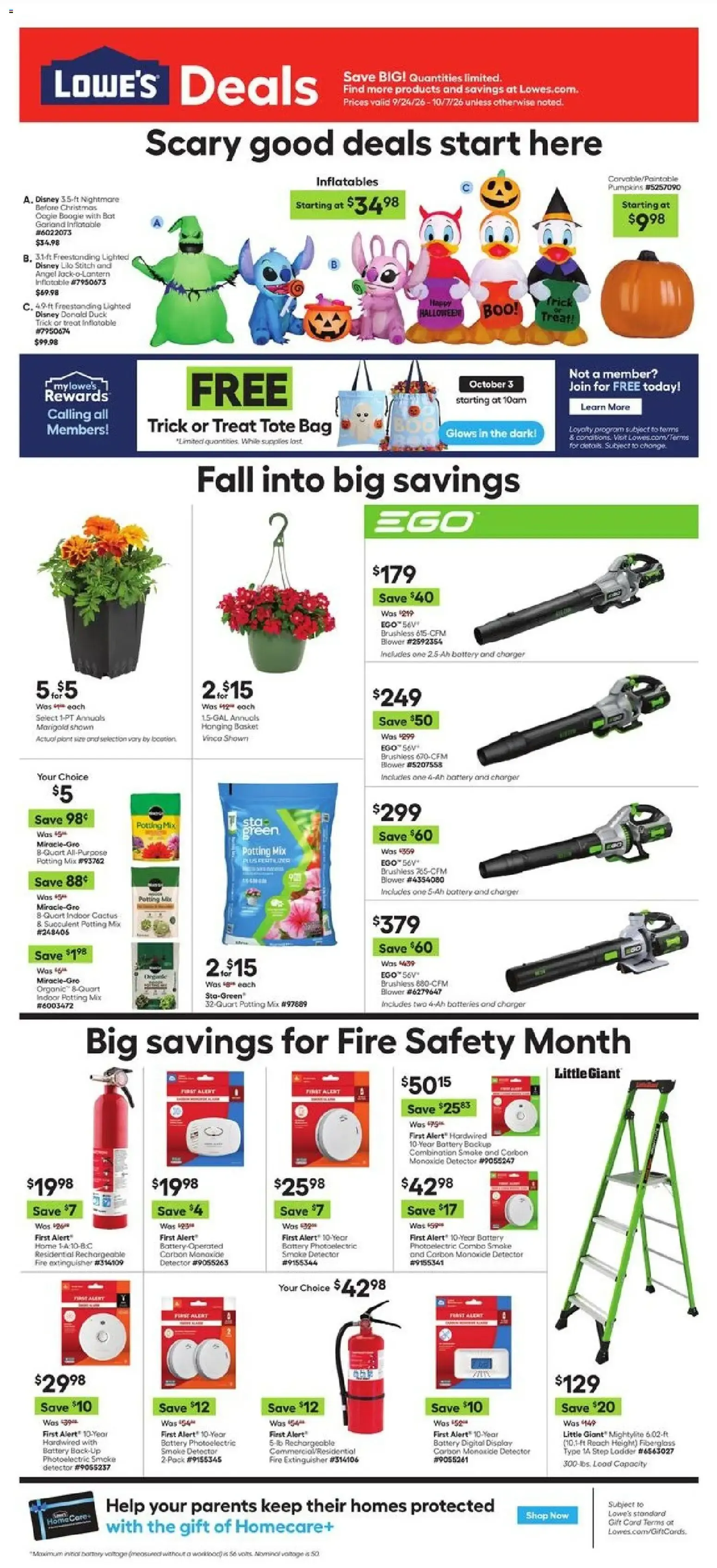 Weekly promotion Lowe's Weekly Ad (09/24 - 10/07 2026) - Flyer spanning from September 24 to October 7 2026 - Page 1 for Catalogue 365